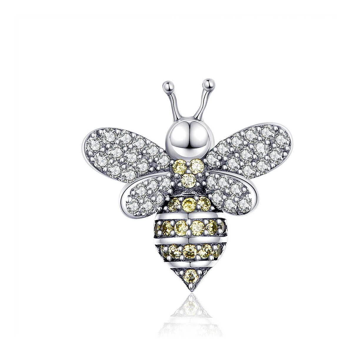 GemKing SCC1194 the bee S925 Sterling Silver Charm