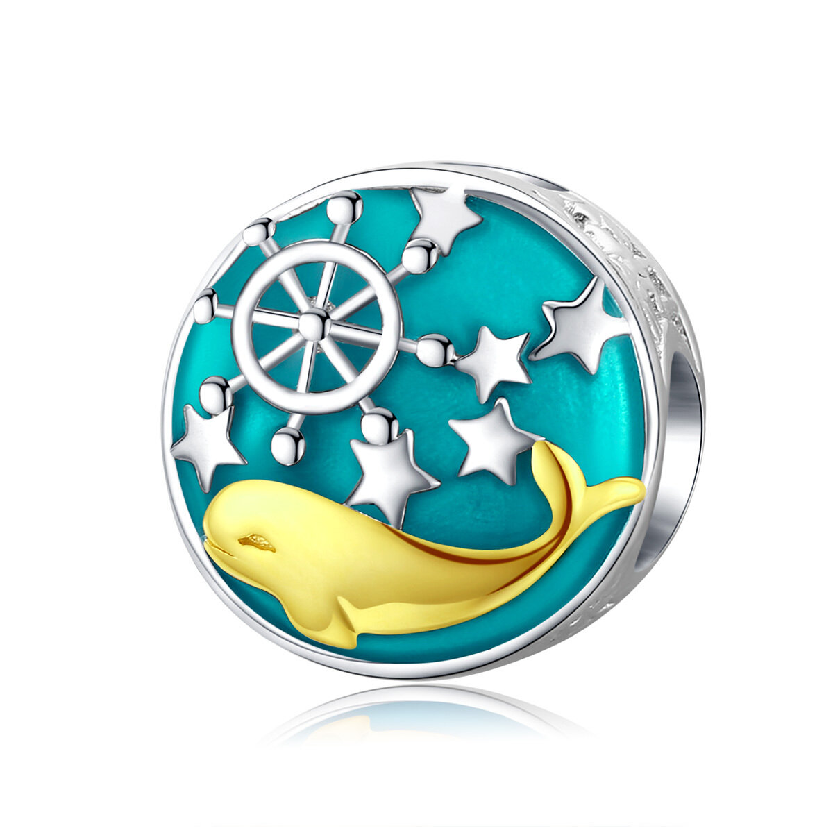 GemKing SCC1296 Little Whale S925 Sterling Silver Charm