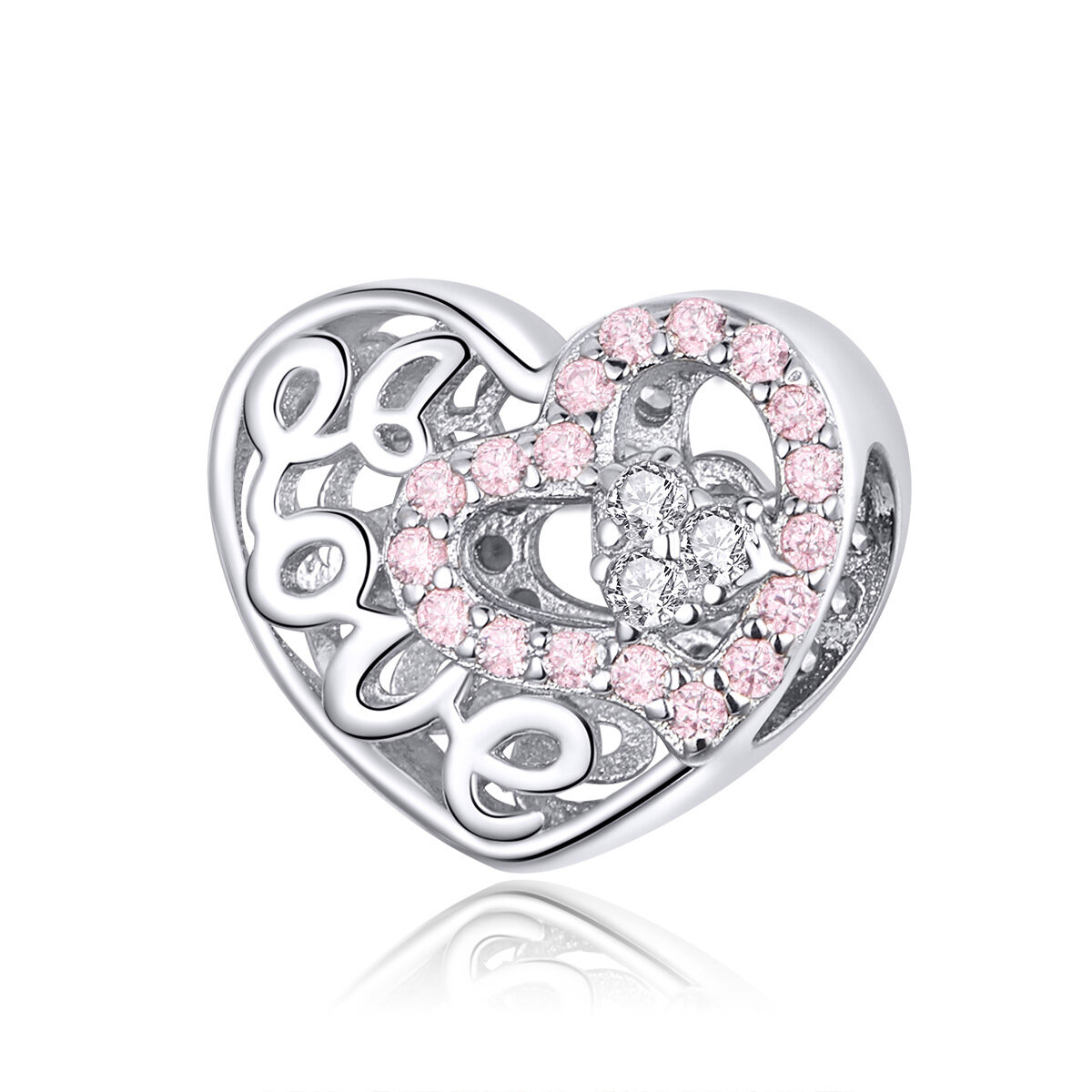 GemKing SCC1301 Beautiful Love S925 Sterling Silver Charm
