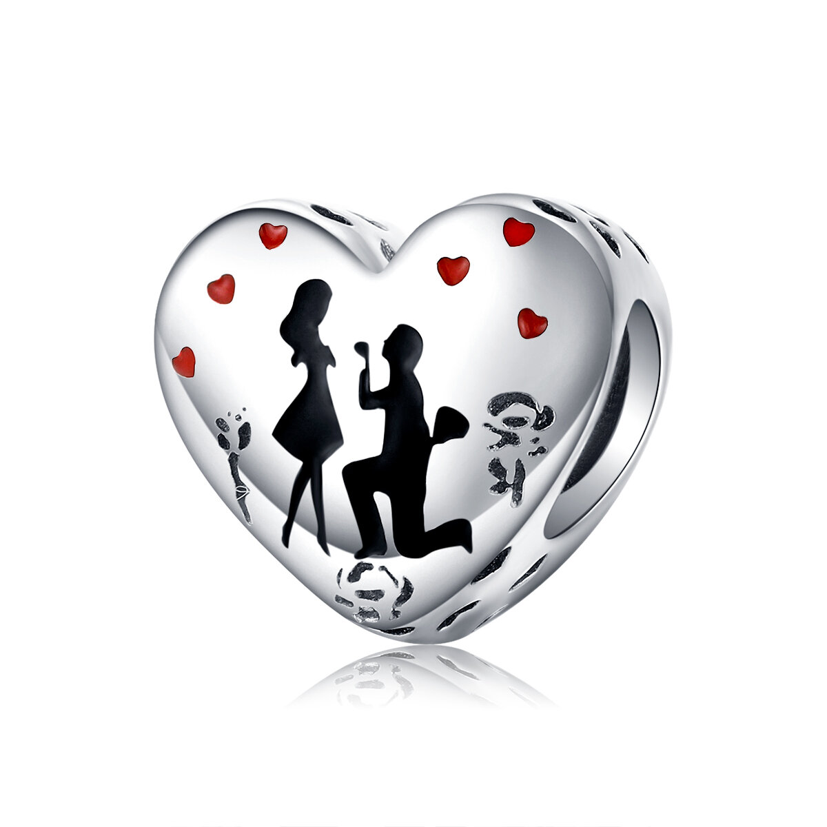 GemKing SCC1403 Marry me Marriage Proposal S925 Sterling Silver Charm