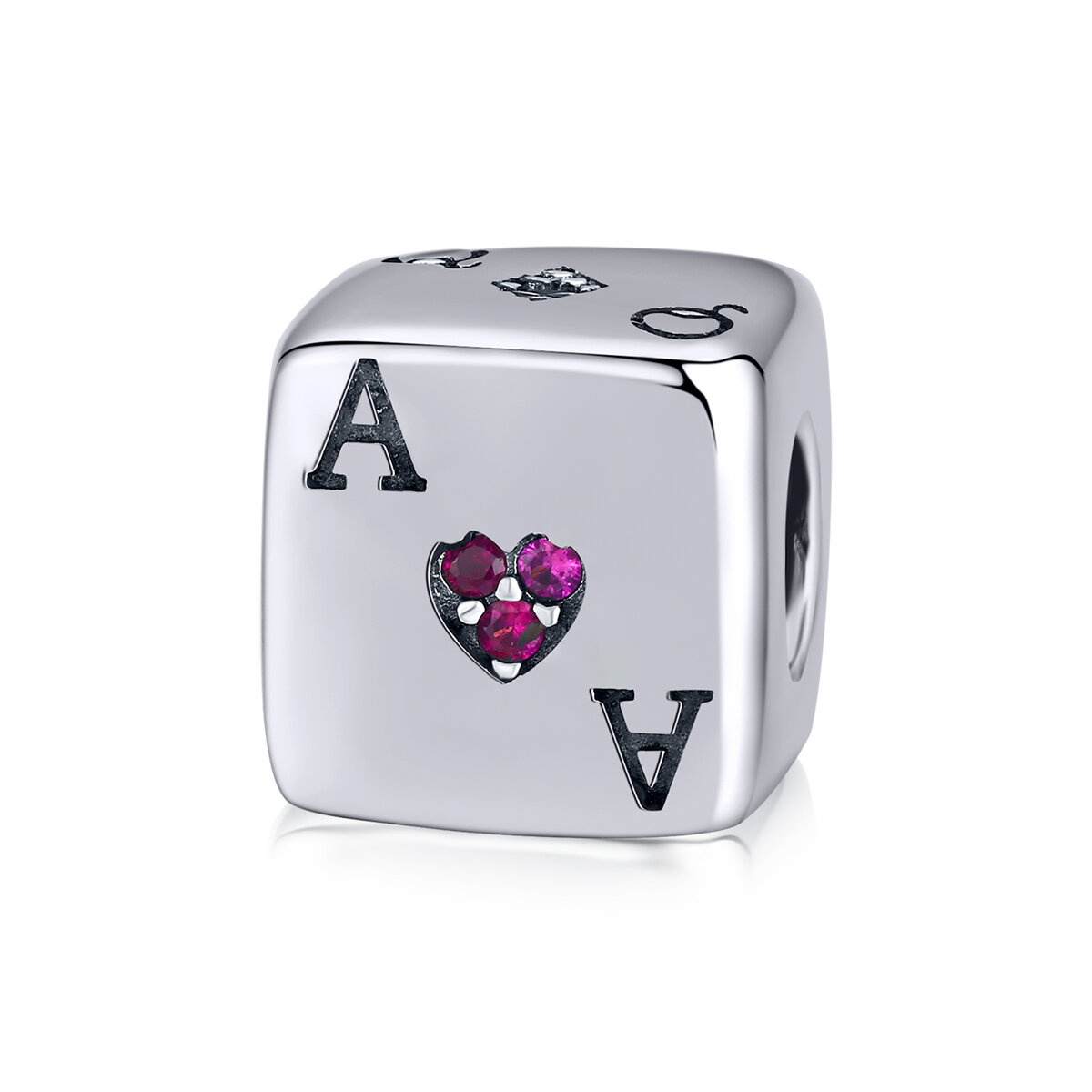 GemKing SCC1440 Lucky dice S925 Sterling Silver Charm