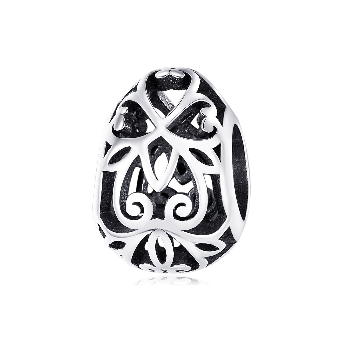 GemKing SCC1464 cutout easter egg S925 Sterling Silver Charm