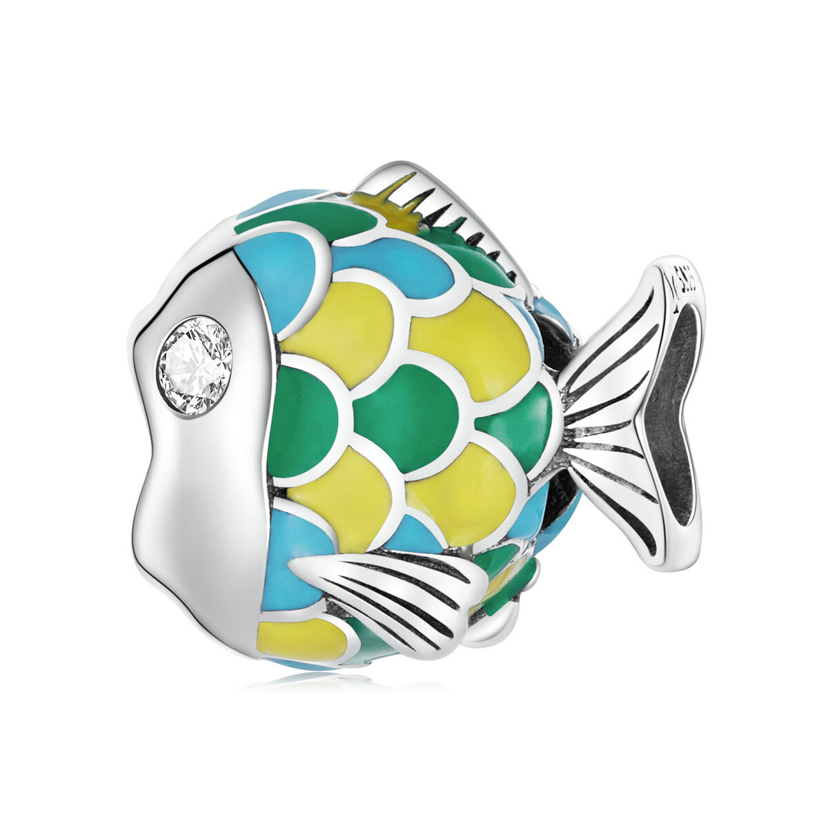 GemKing SCC2073 Cute little fish S925 Sterling Silver Charm