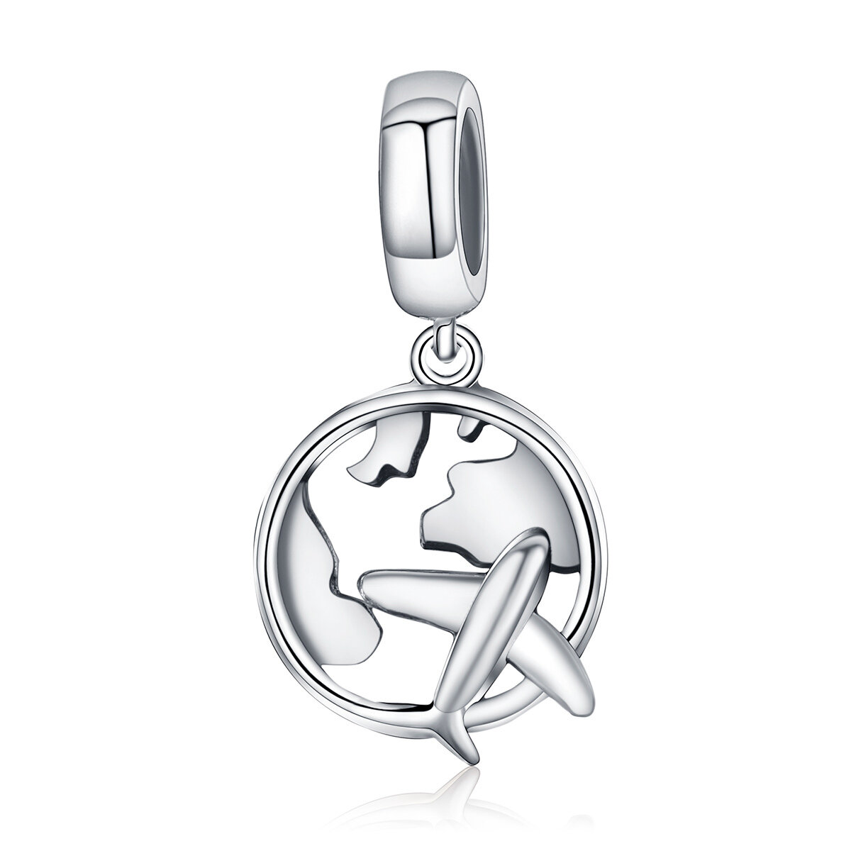 GemKing SCC242 The Dream of Traveling S925 Sterling Silver Charm