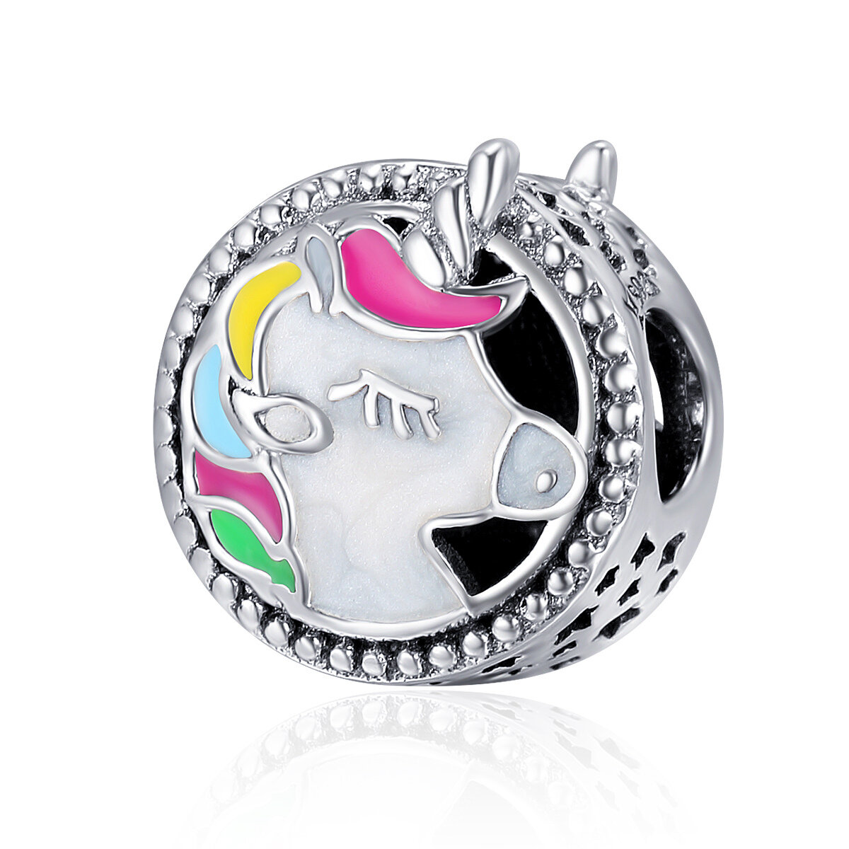 GemKing SCC362 Adorable Unicorn S925 Sterling Silver Charm