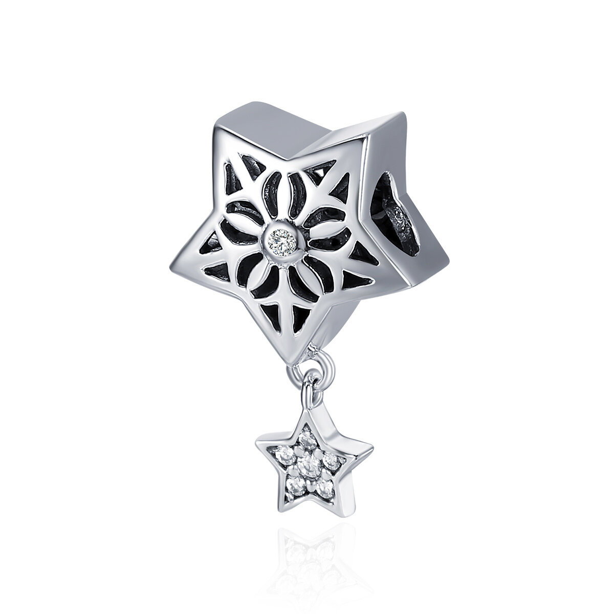 GemKing SCC371 star of Snow Country S925 Sterling Silver Charm
