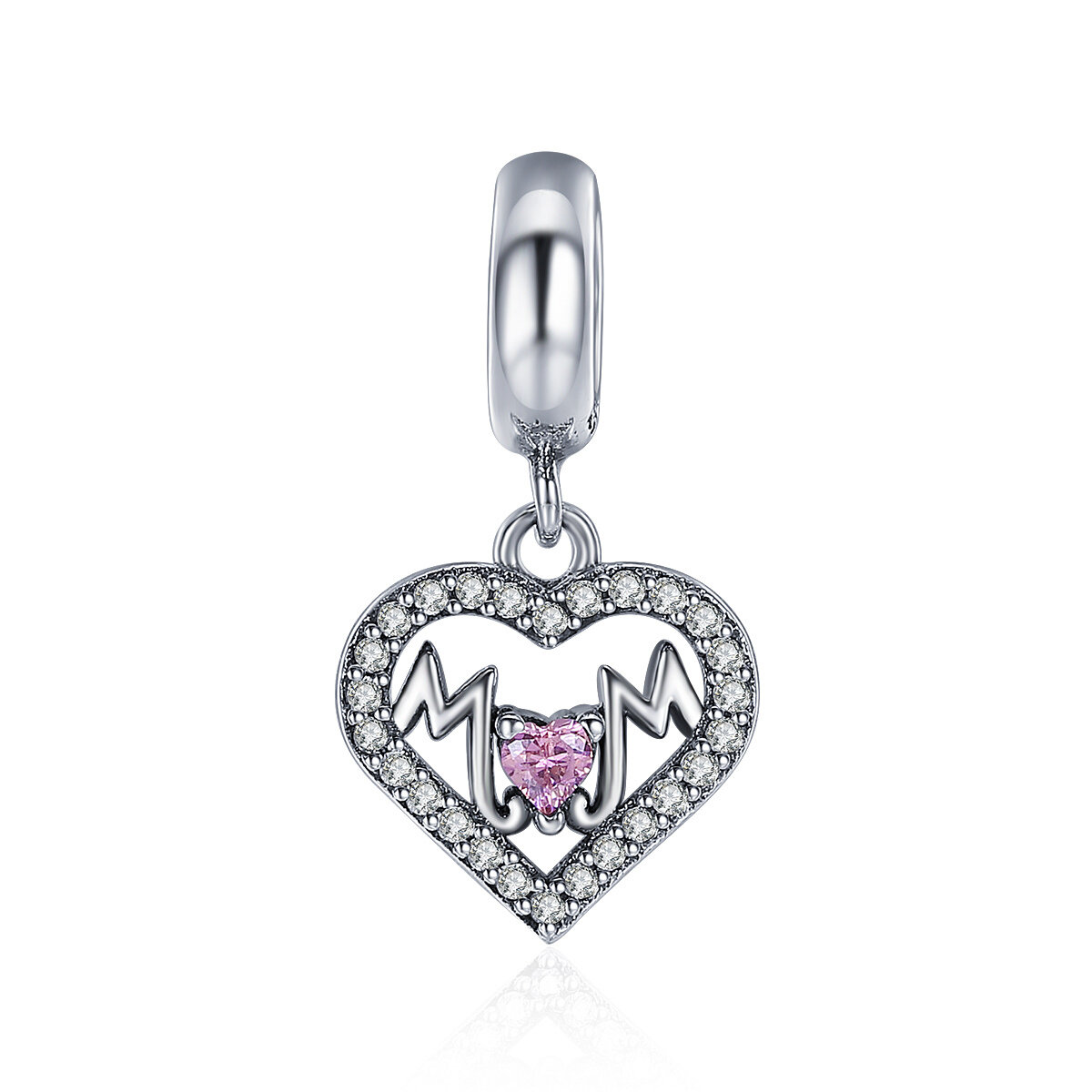GemKing I love my Mom S925 Sterling Silver Charms