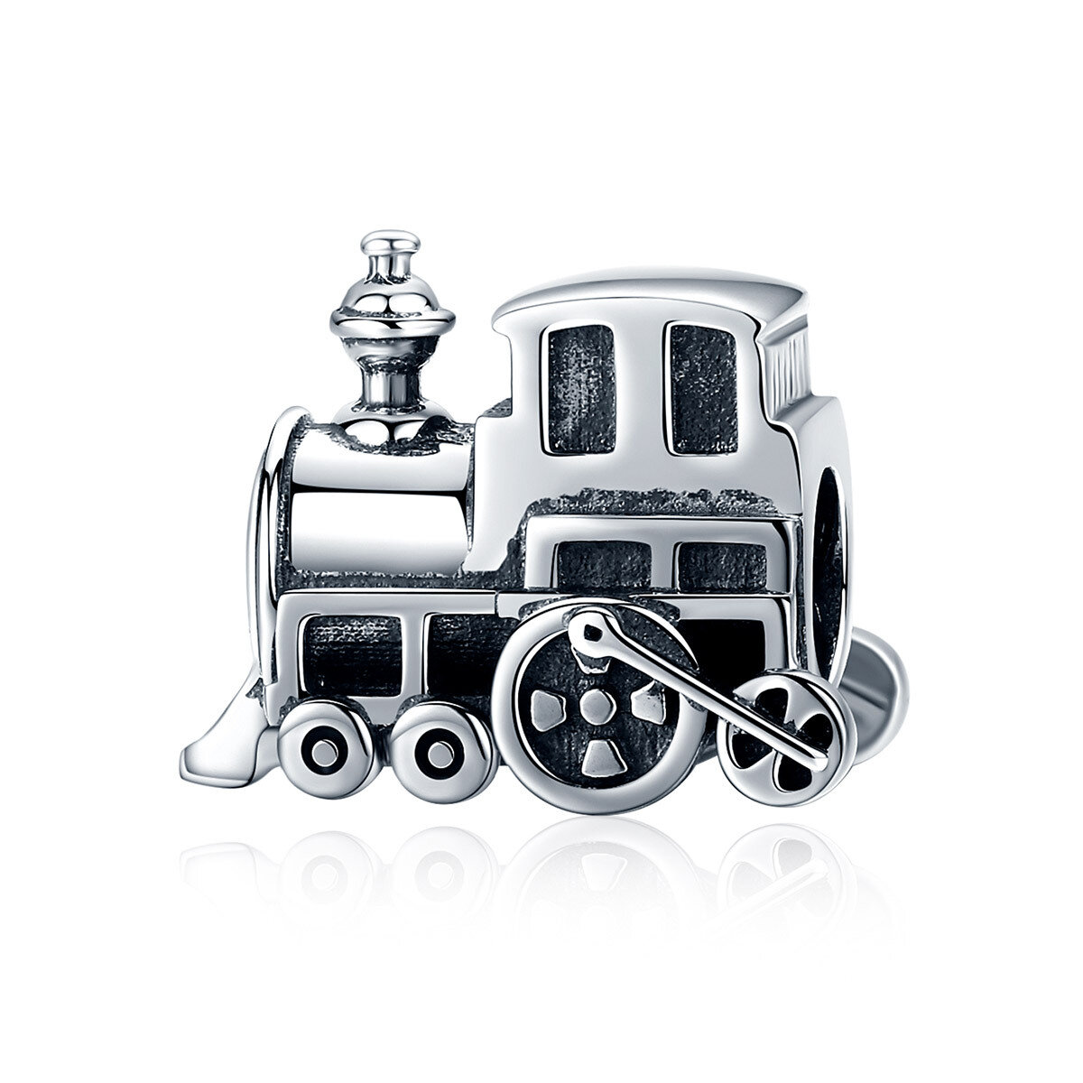 GemKing SCC507 the Steam locomotive S925 Sterling Silver Charm