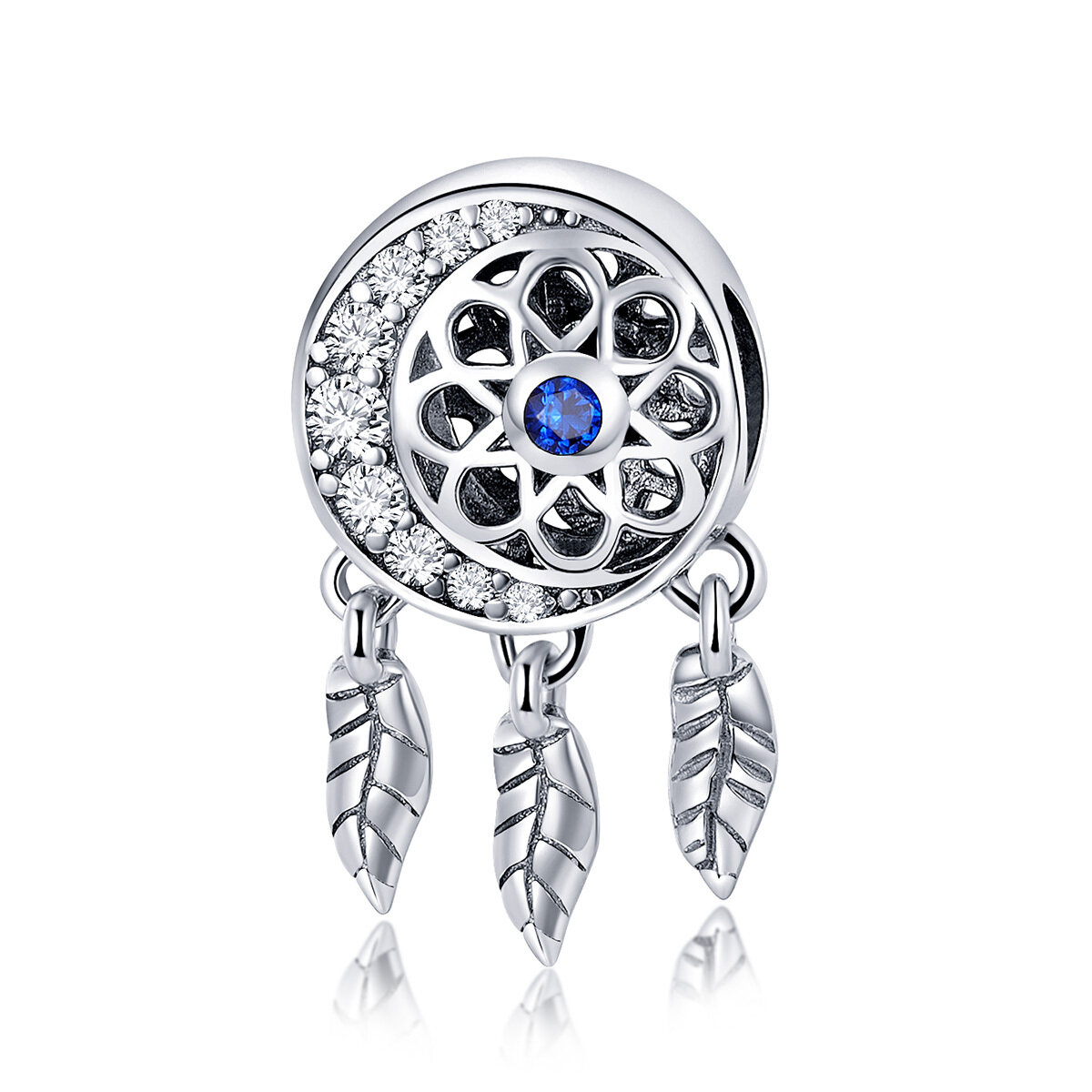 GemKing SCC718 the Dream Catcher S925 Sterling Silver Charm