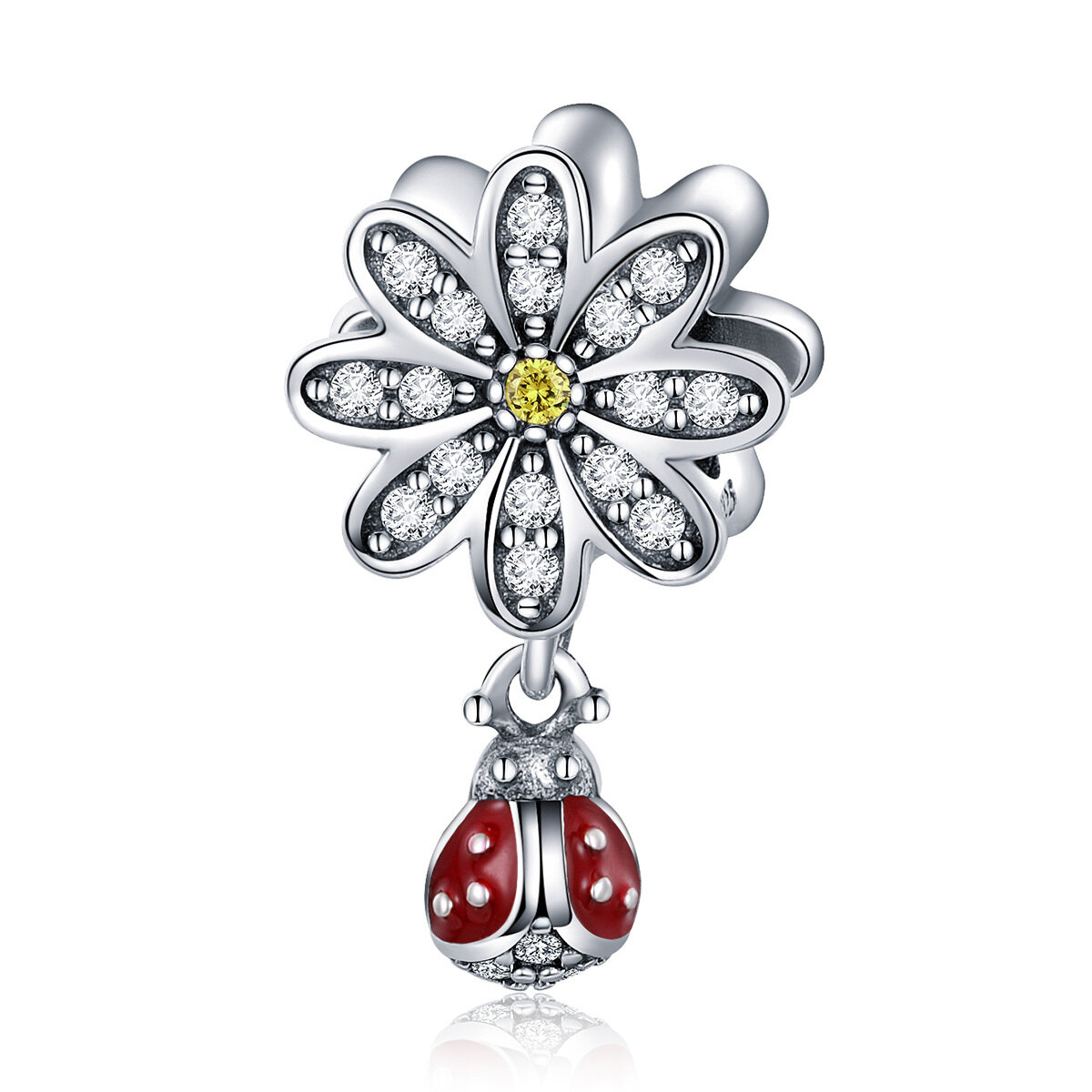 GemKing SCC727 story of the Ladybug S925 Sterling Silver Charm