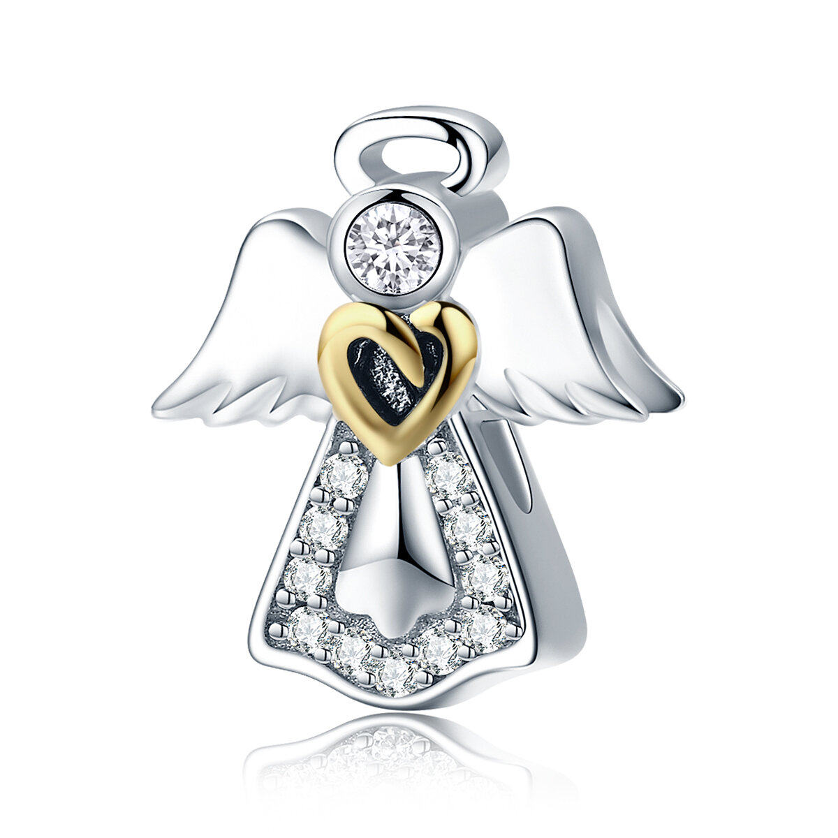 GemKing SCC747 the Guardian Angel S925 Sterling Silver Charm