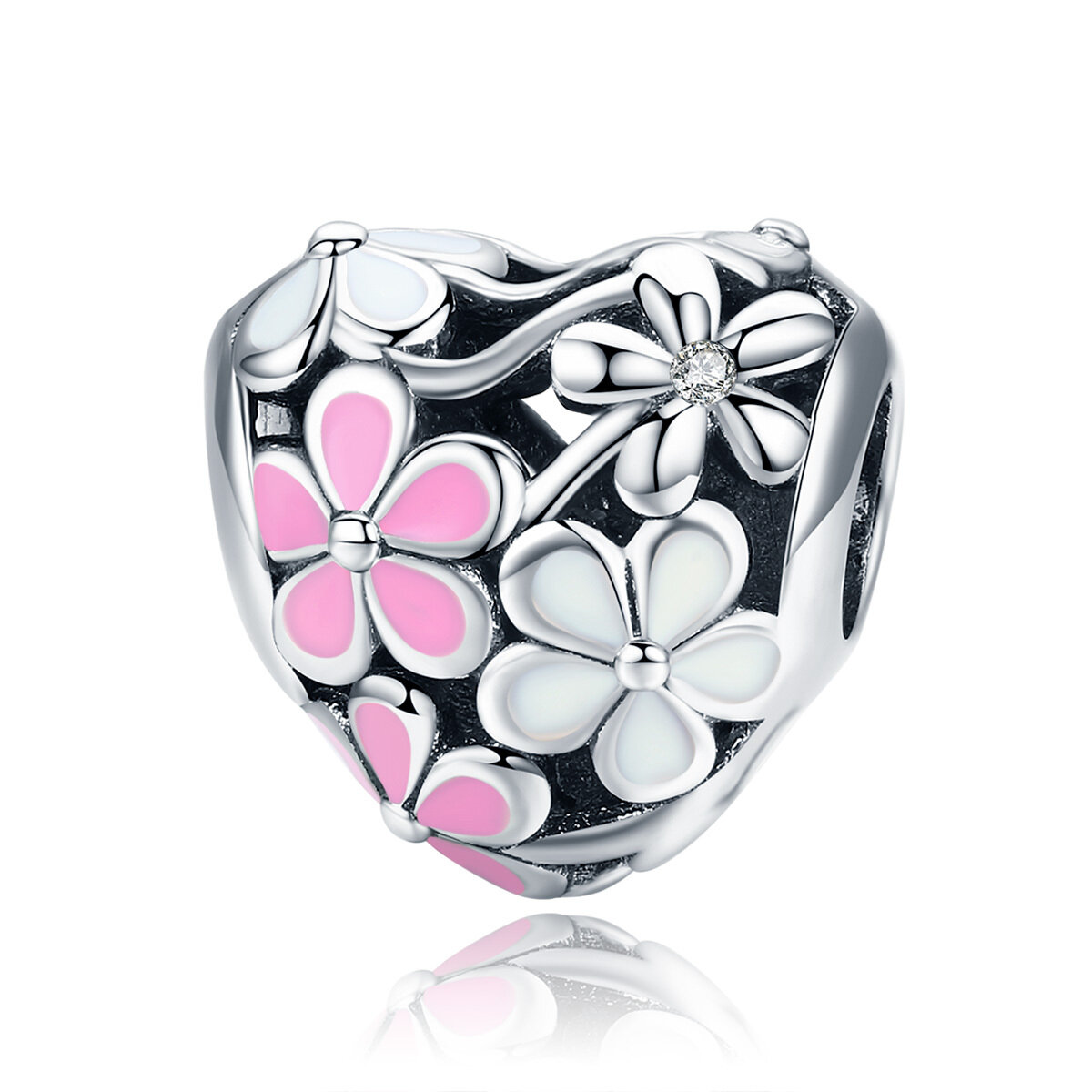 GemKing SCC761 Flowers Blessing S925 Sterling Silver Charm