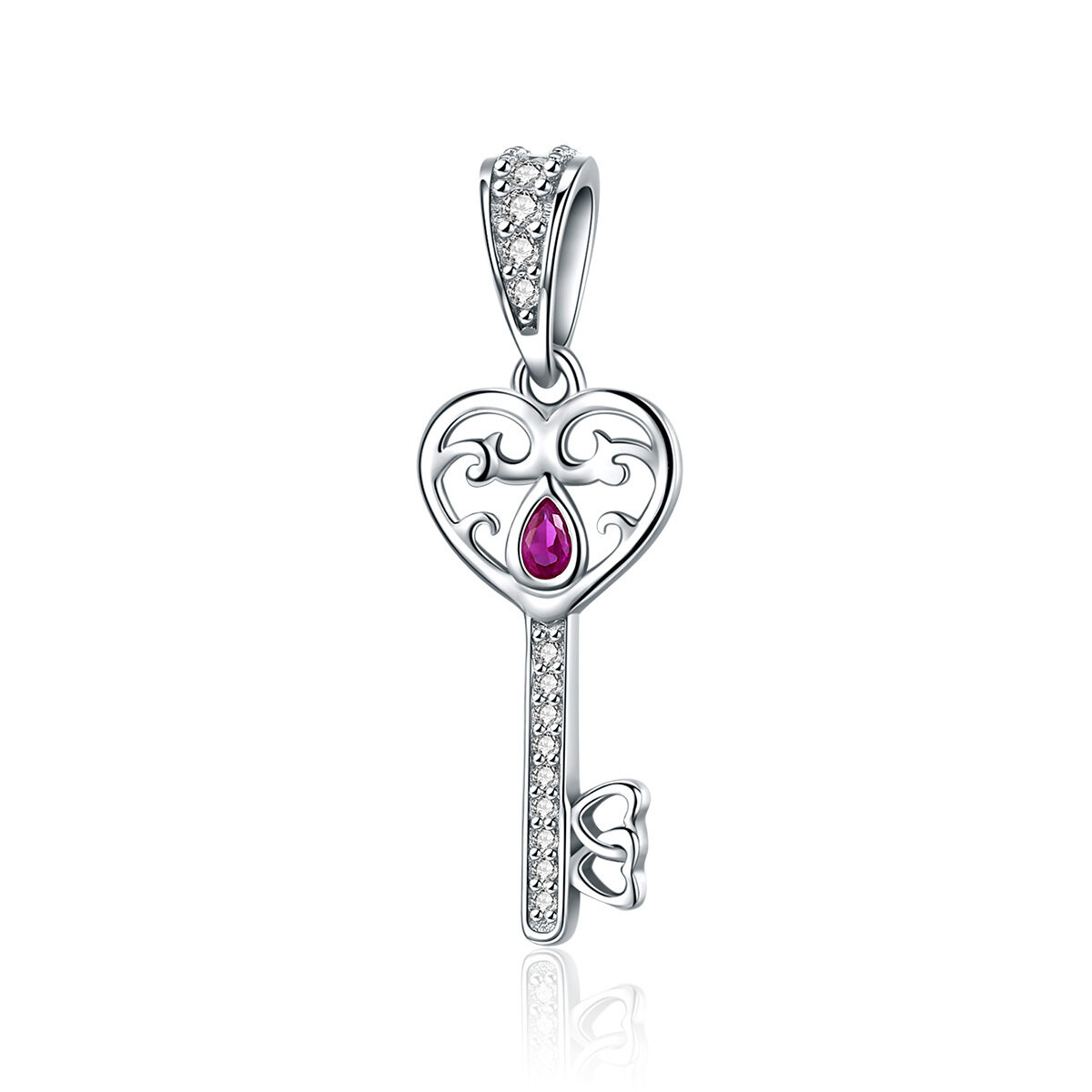GemKing SCC791 Happiness Key S925 Sterling Silver Charm