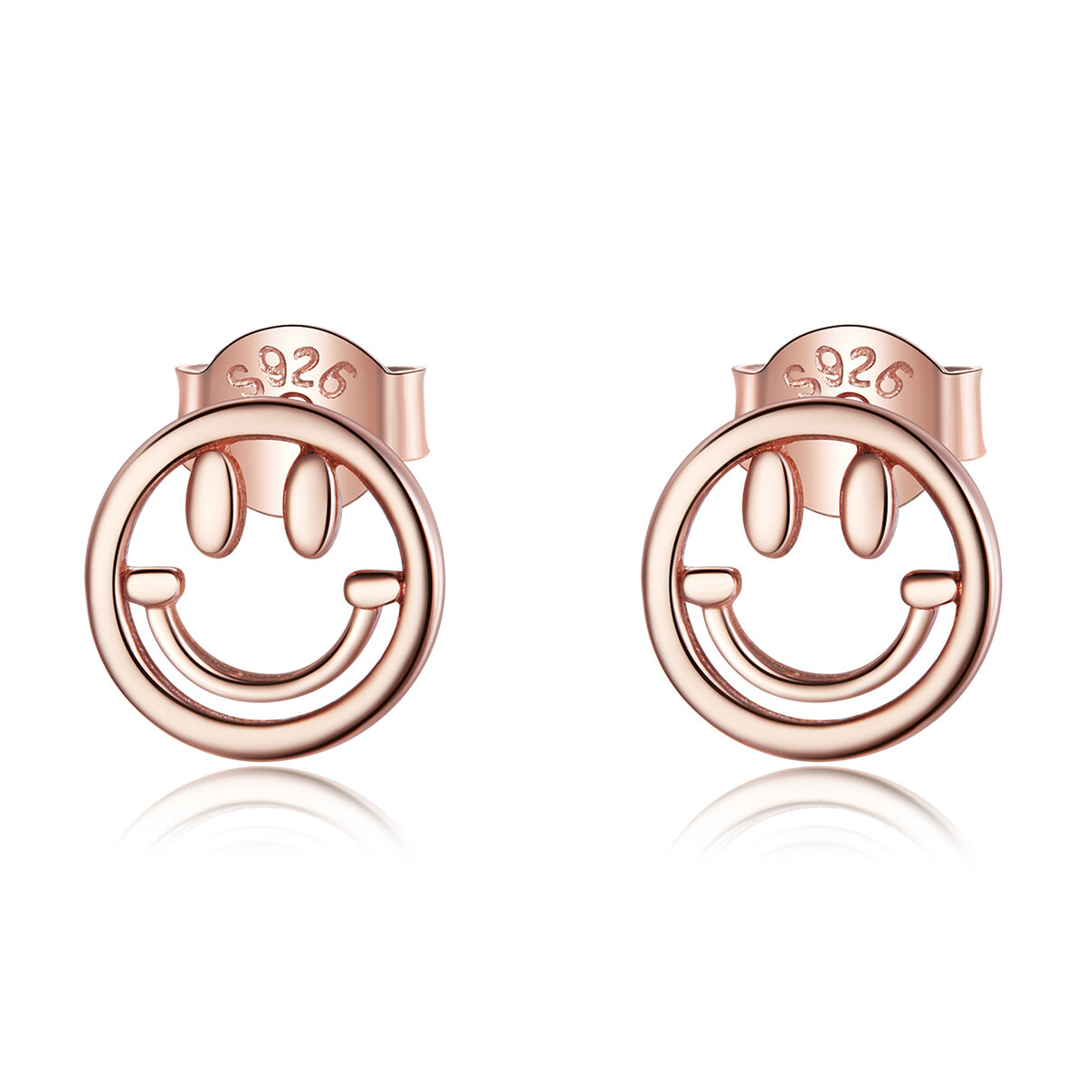 GemKing SCE1106 Rose smiling face S925 Sterling Silver Earring