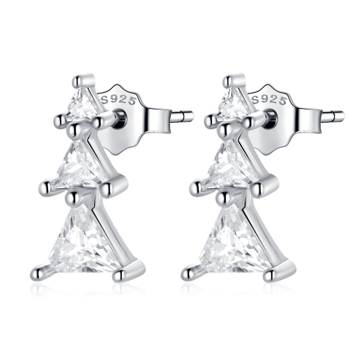 GemKing Exquisite christmas tree S925 Sterling Silver Earrings