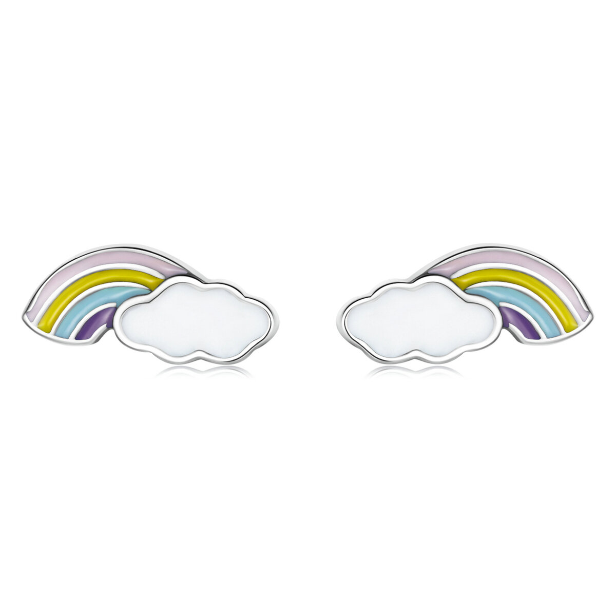 GemKing SCE1274 Rainbow clouds S925 Sterling Silver Earring