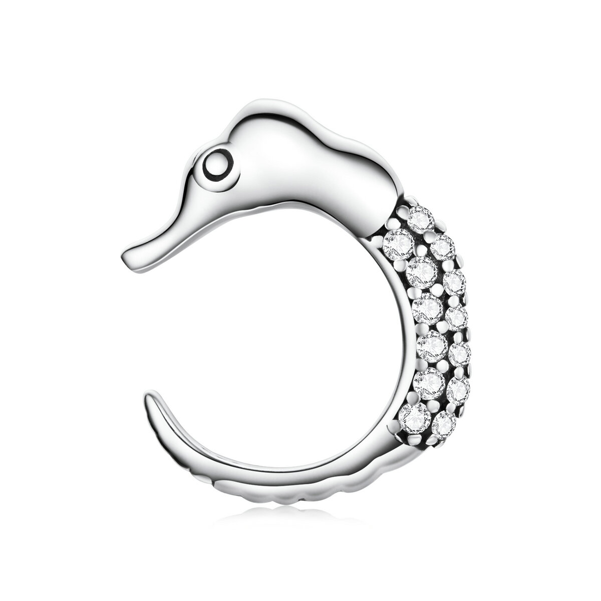GemKing SCE1296 Searhorse ear Cuff S925 Sterling Silver Earring