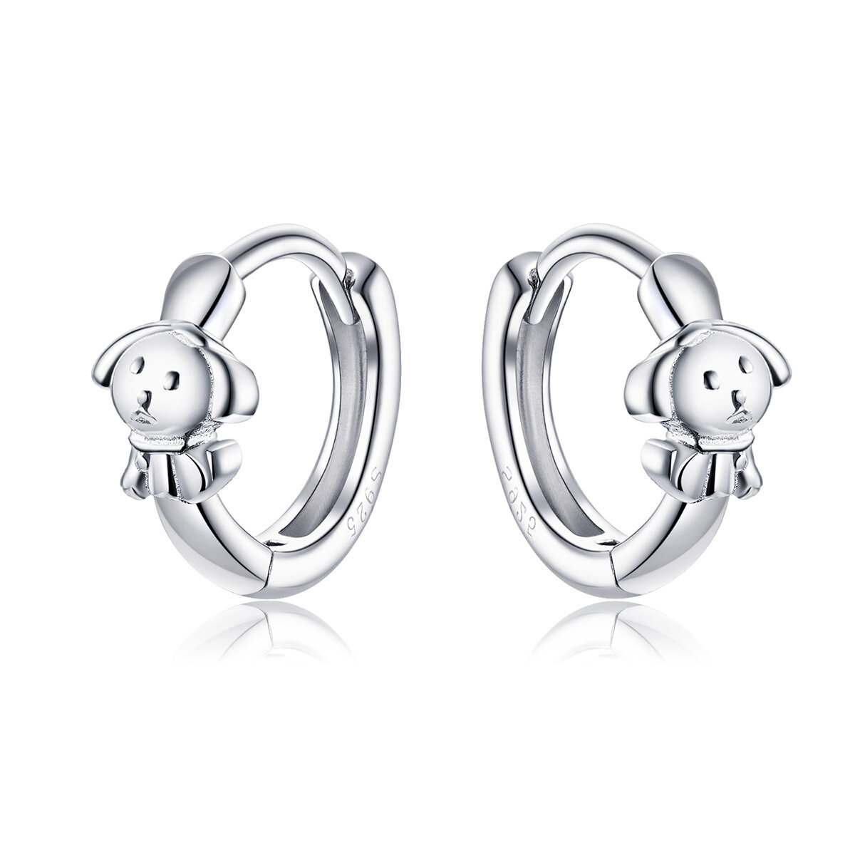GemKing SCE662 the Honest puppy dog S925 Sterling Silver Earring