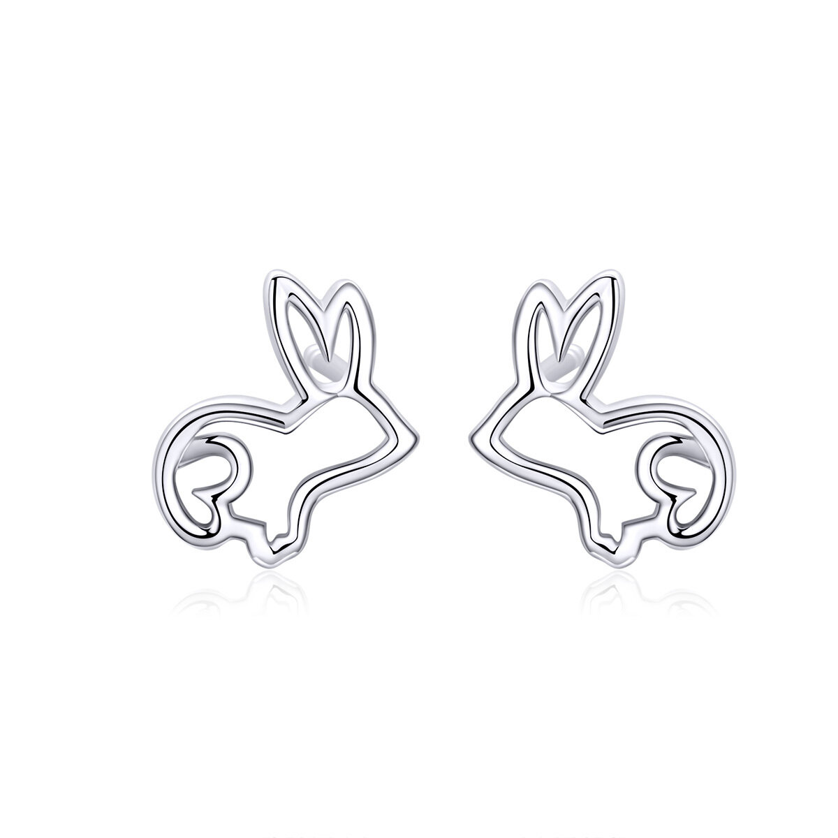 GemKing SCE698 Little Rabbit bunny S925 Sterling Silver Earring