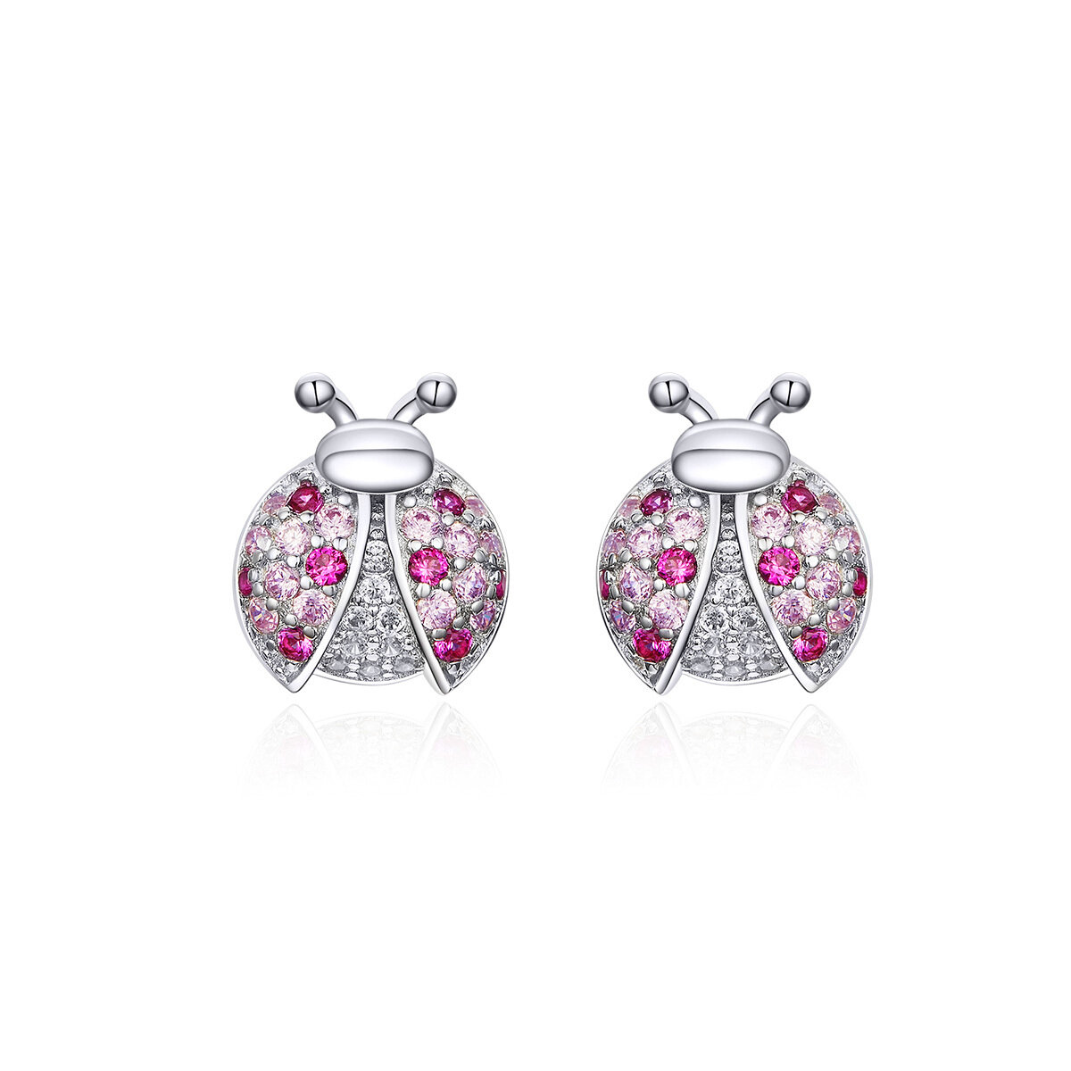 GemKing SCE715 the Ladybug S925 Sterling Silver Earring