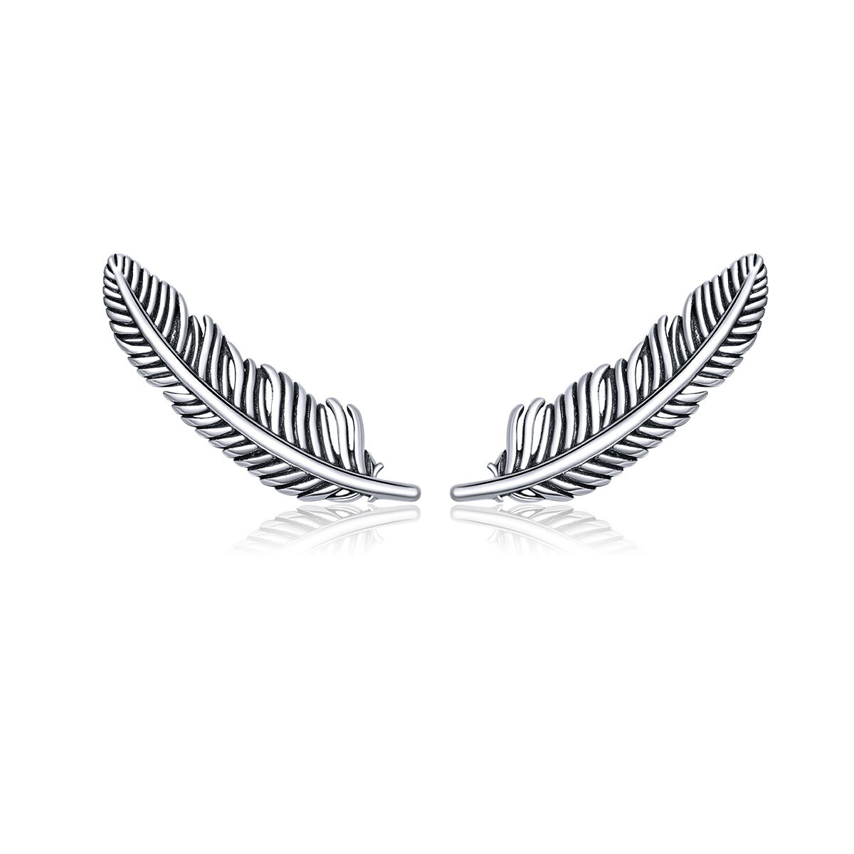 GemKing SCE865 Romantic feather S925 Sterling Silver Earring