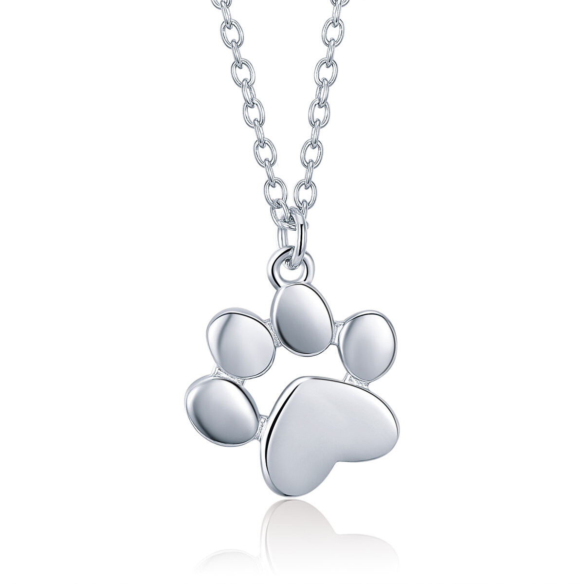 GemKing Pets' footprint S925 Sterling Silver Necklaces