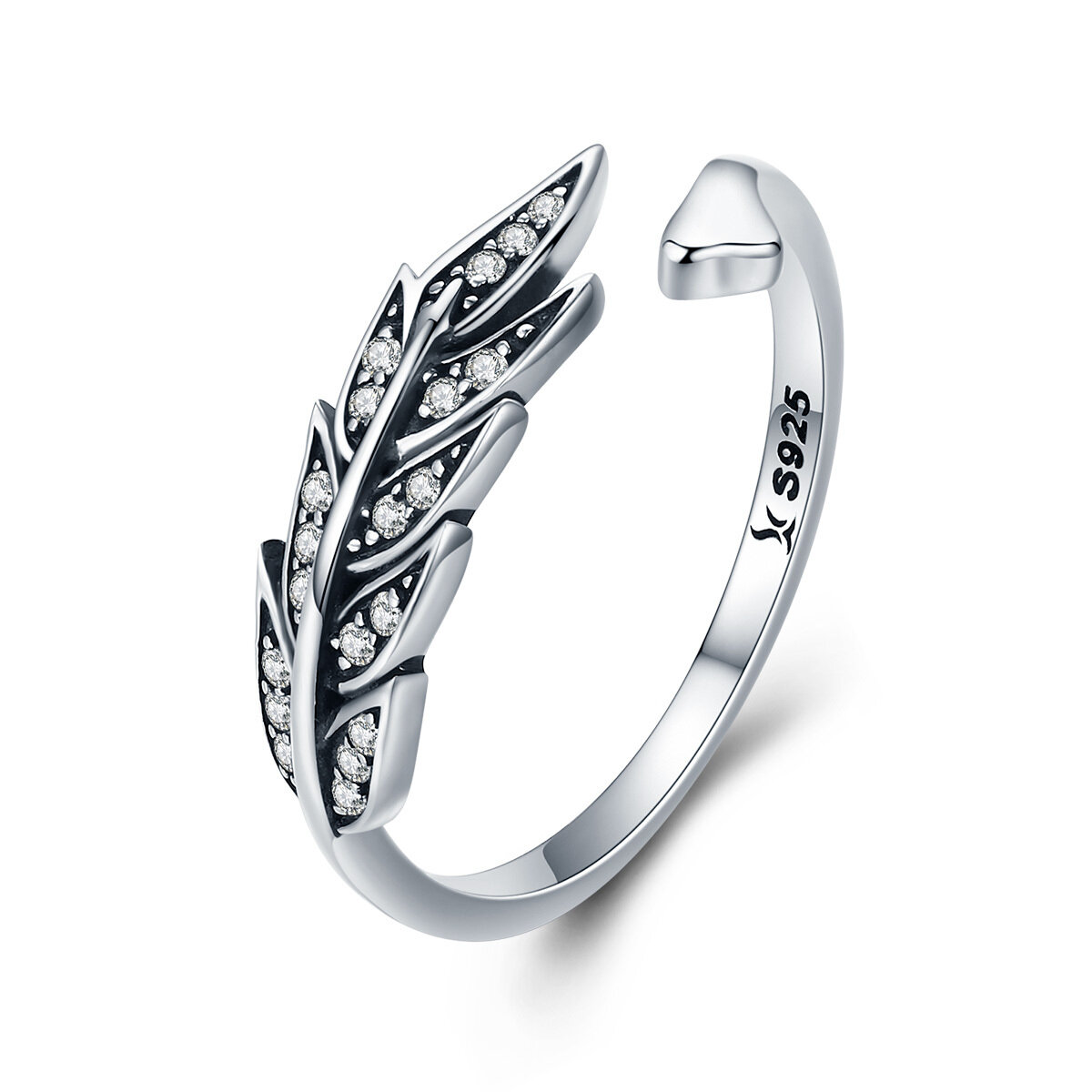 GemKing SCR313 Gorgeous branches and leaves S925 Sterling Silver Ring