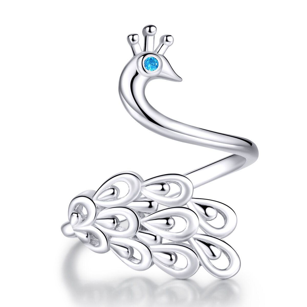 GemKing SCR592 Peacock S925 Sterling Silver Ring