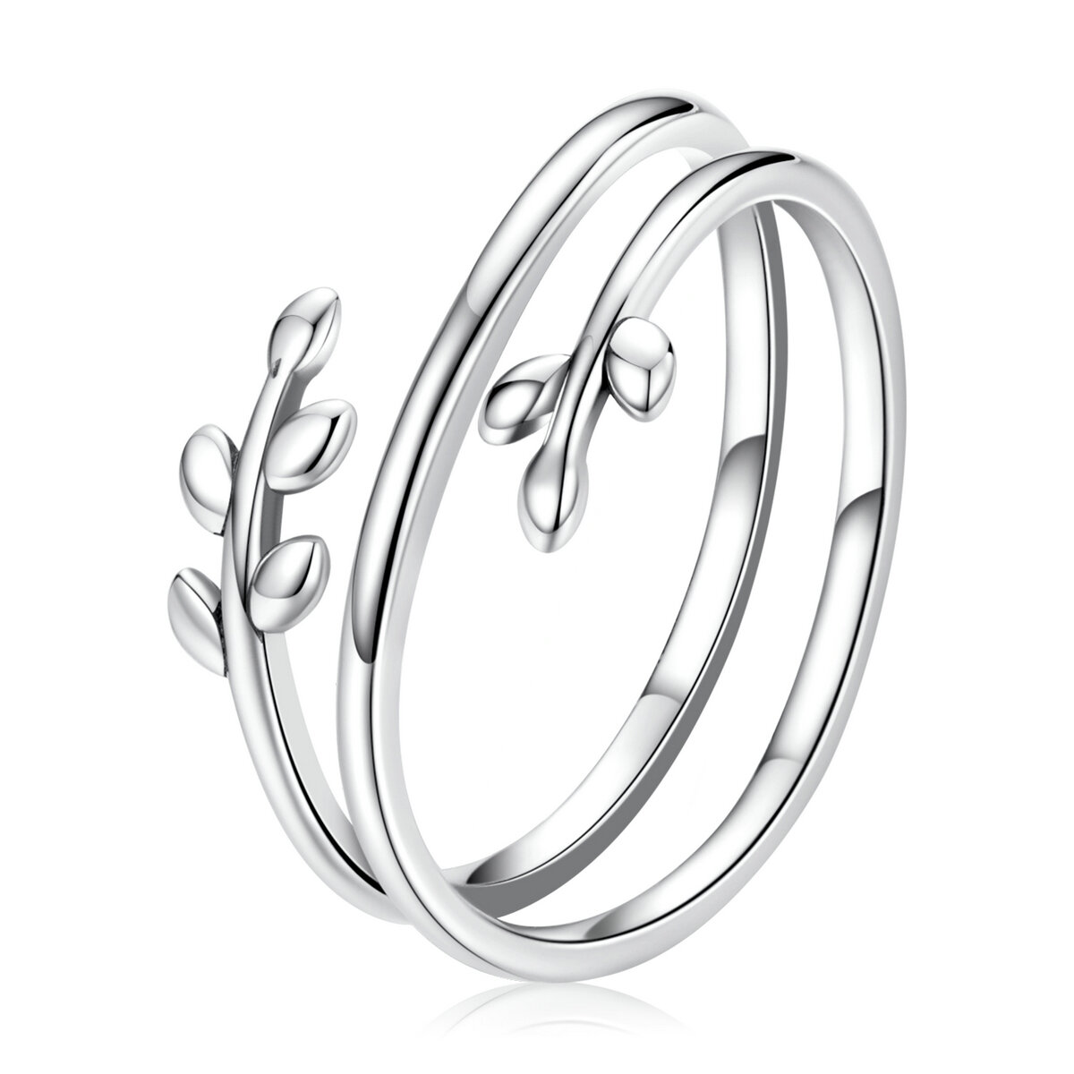 GemKing SCR755 multi-circle Leaf ring Multi-layer S925 Sterling Silver Ring
