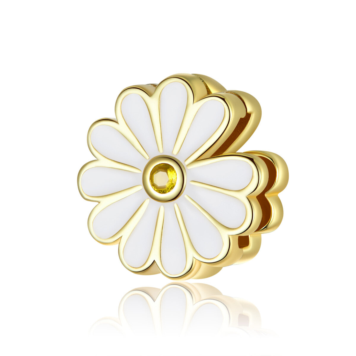 GemKing SCX118 Small daisy-clip S925 Sterling Silver Ring