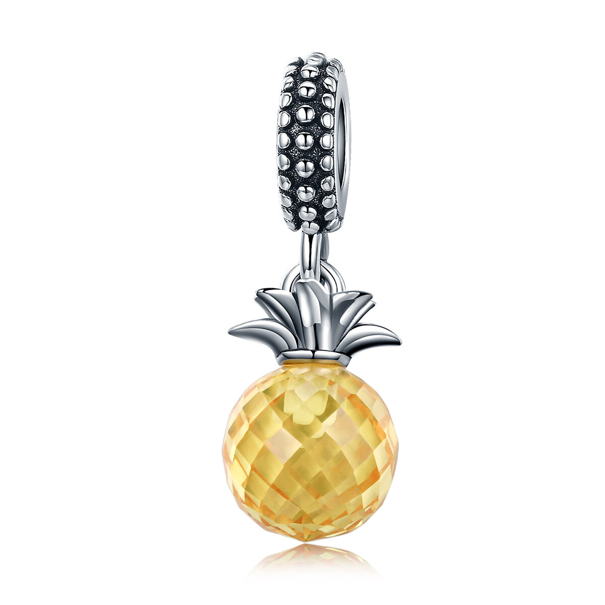 GemKing SCC150 Love of Pineapple  S925 Sterling Silver Charm