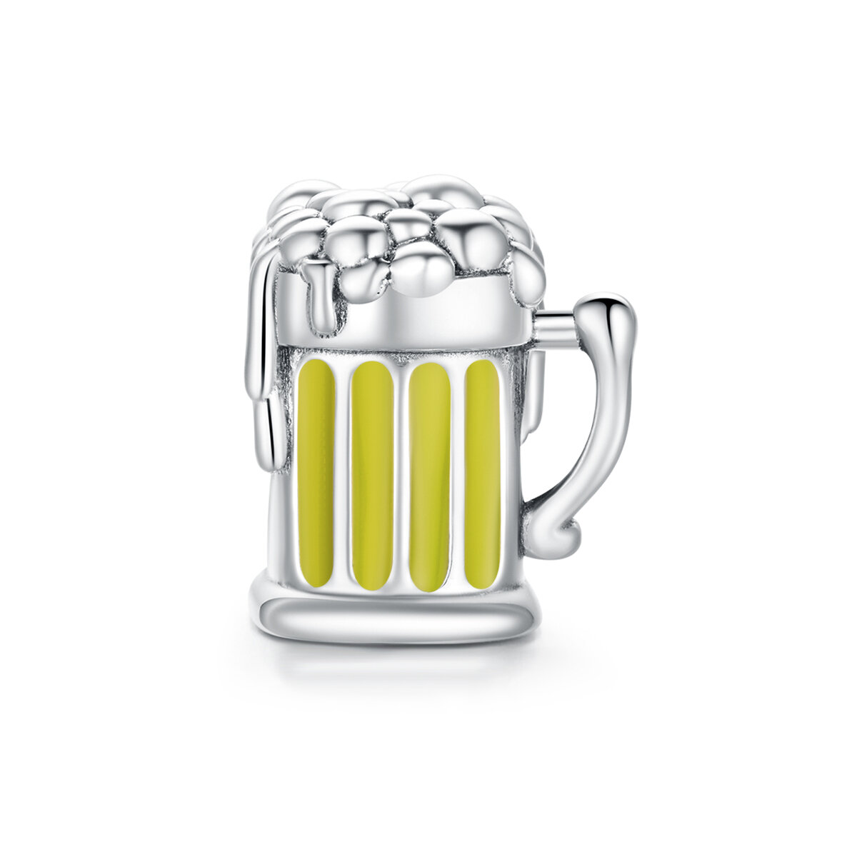 GemKing SCC1671 Beer Glass mug S925 Sterling Silver Charm