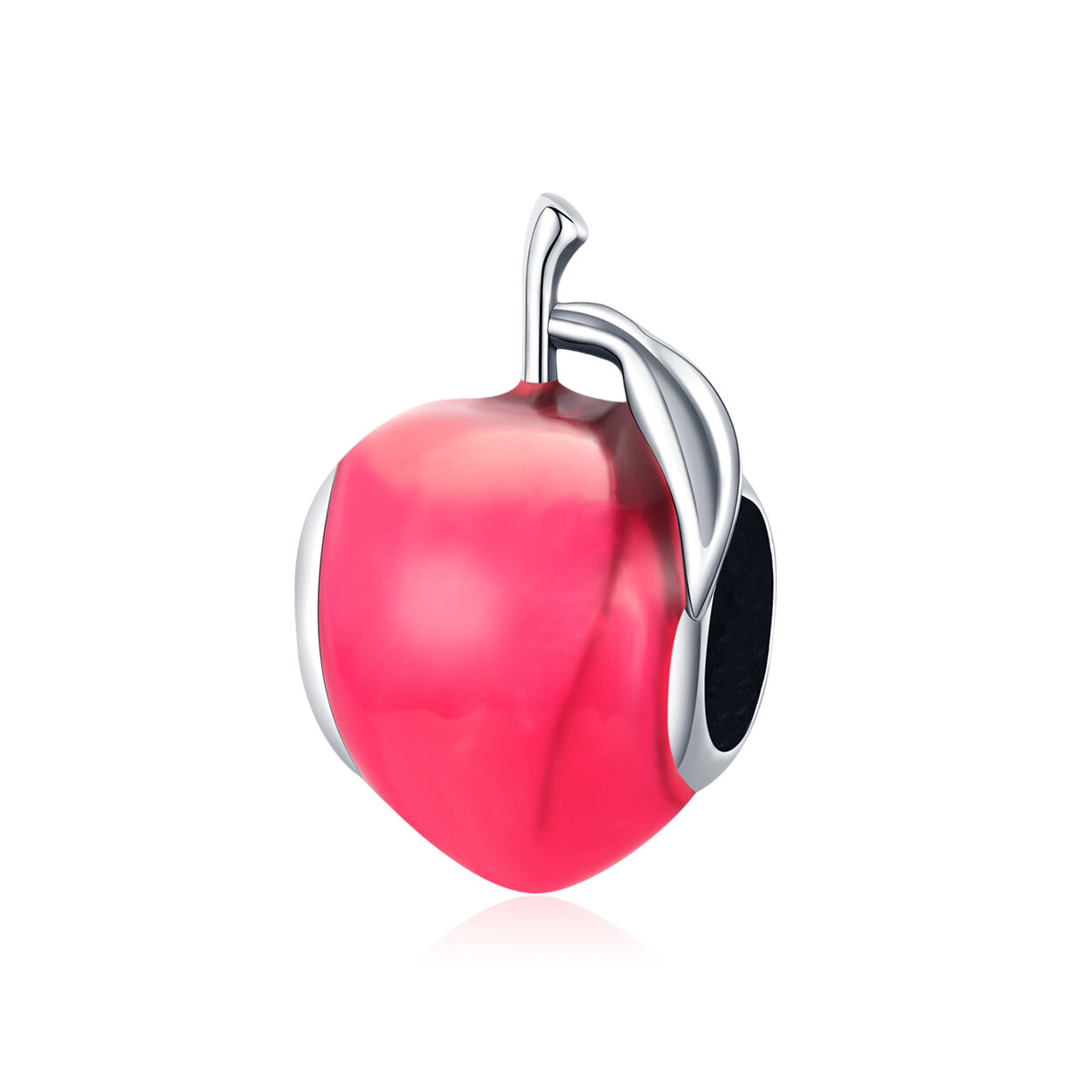 GemKing SCC1834 Lovely peach S925 Sterling Silver Charm