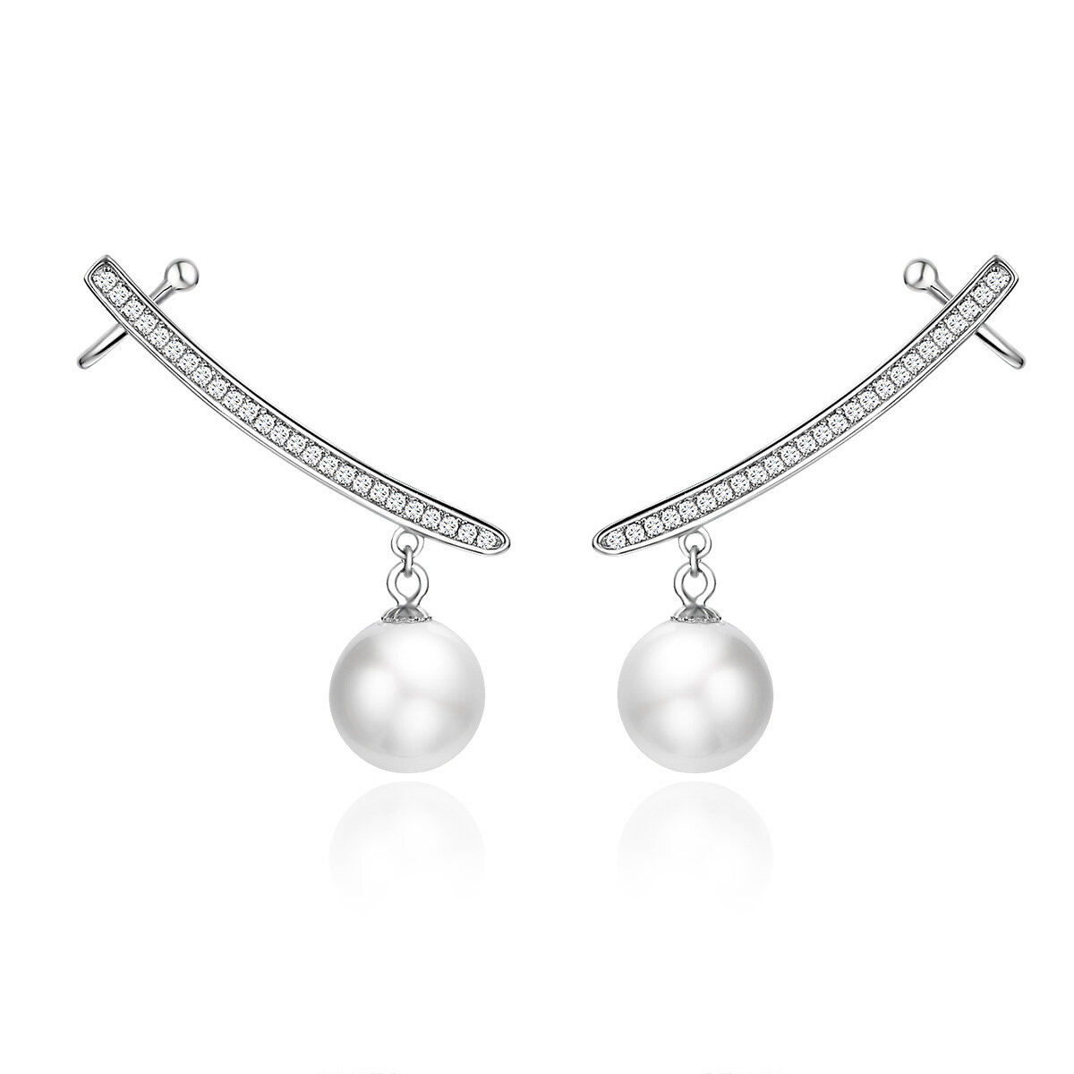 GemKing BSE299 the Pearl S925 Sterling Silver Earring