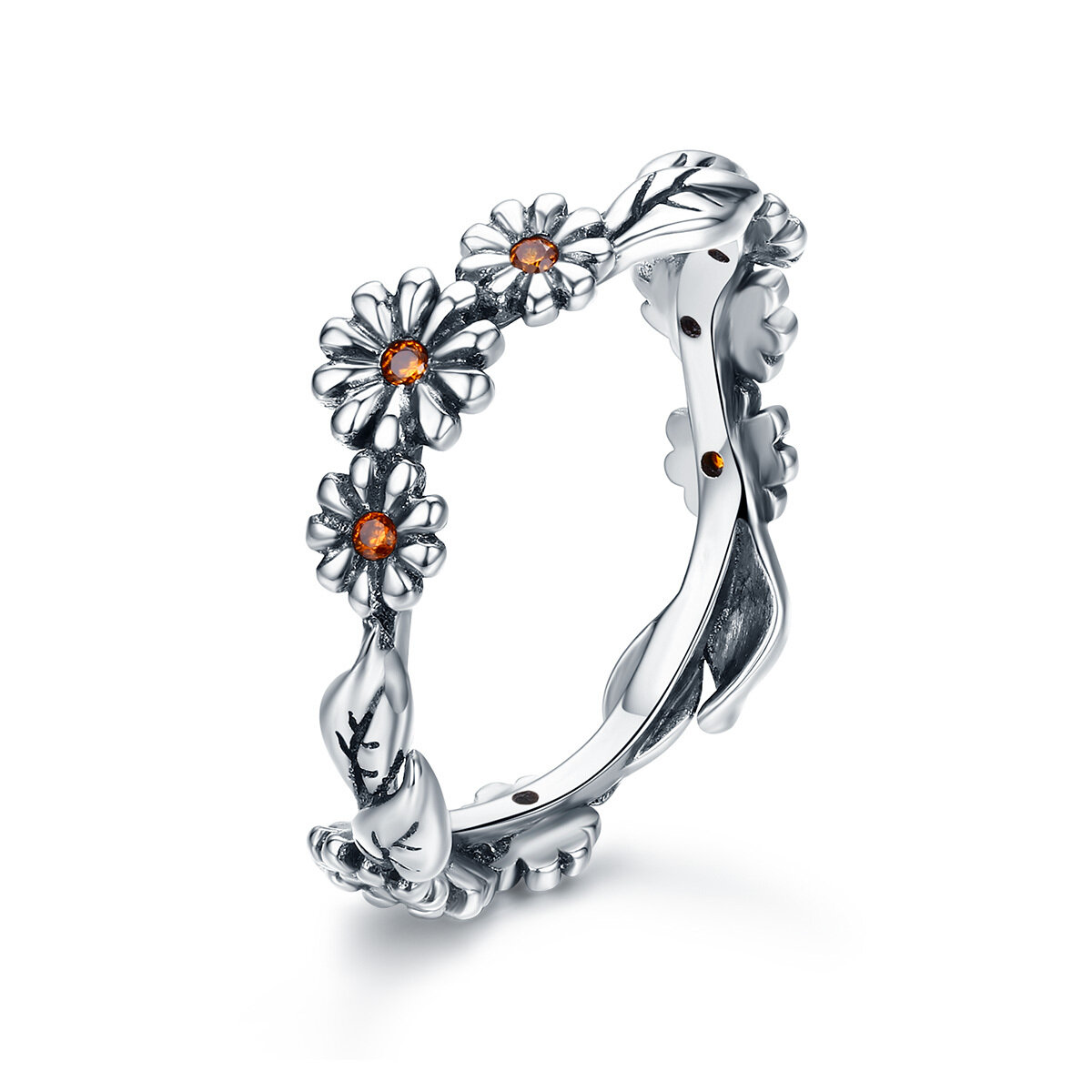 GemKing Daisy Flower Language Daisy's Song S925 Sterling Silver rings
