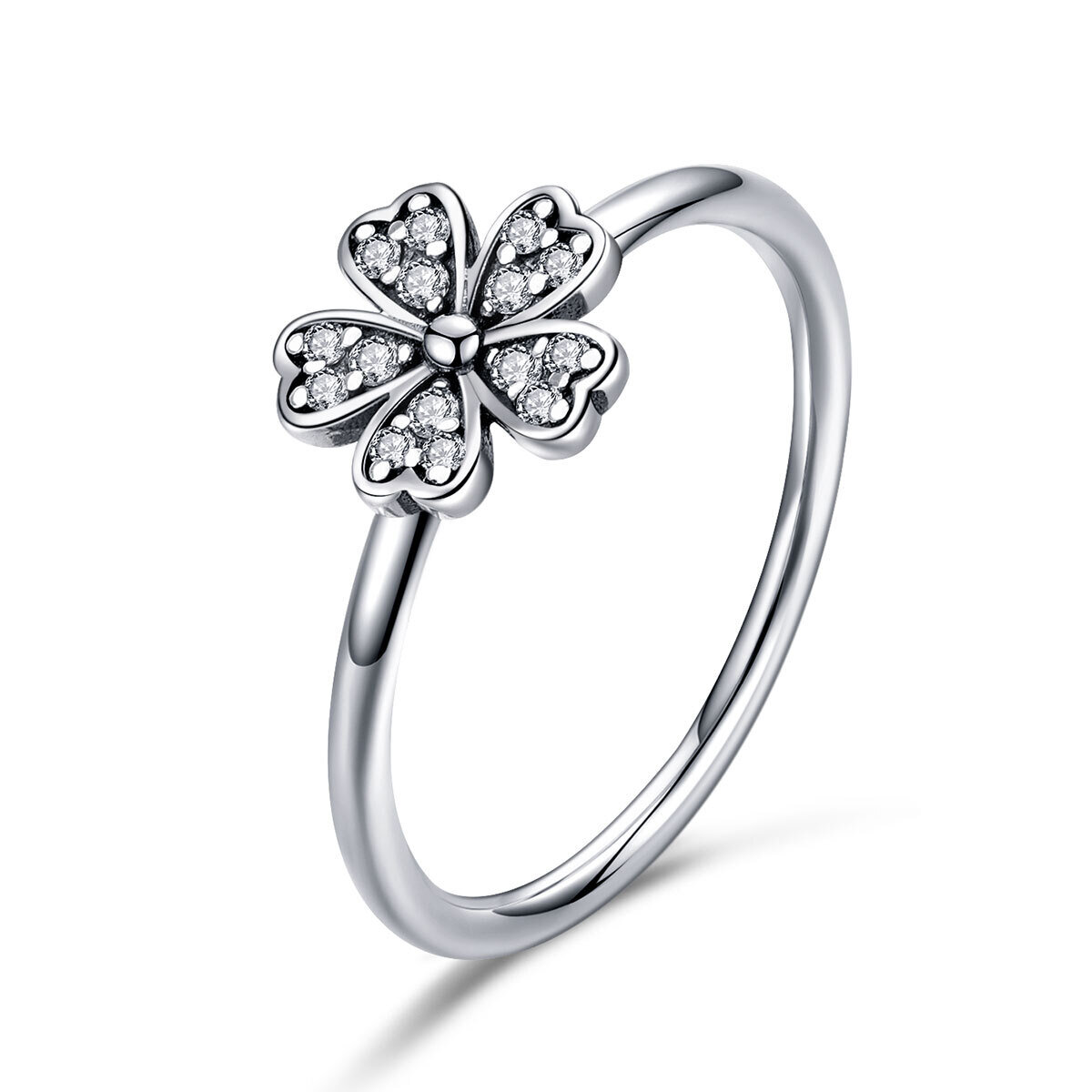 GemKing contracted simple Daisy S925 Sterling Silver ring