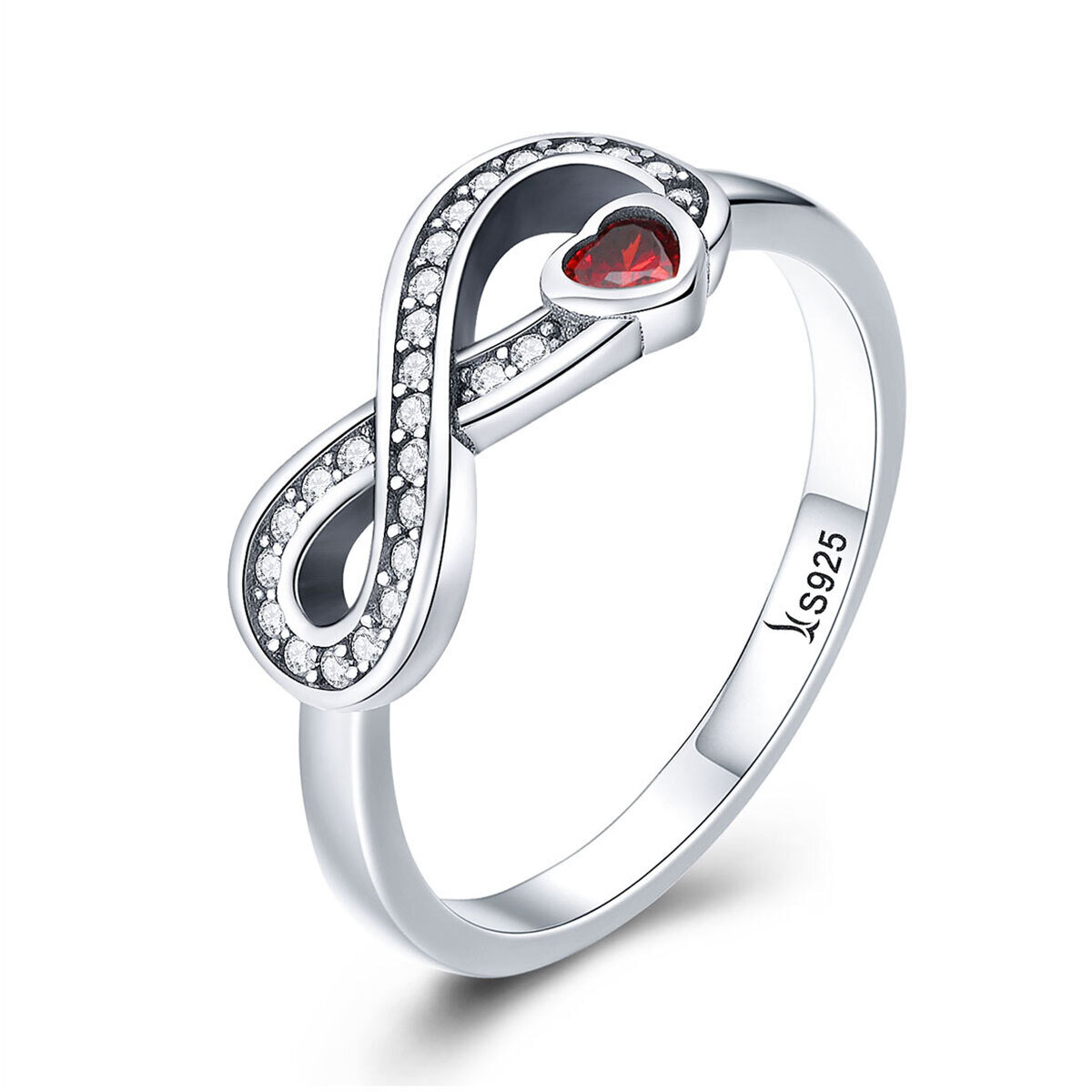 GemKing Eternal Heart Ring infinite heart S925 Sterling Silver ring