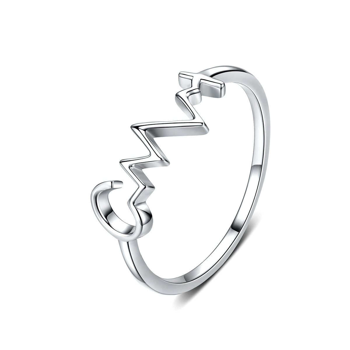 GemKing Love/Cross/Lifeline S925 Sterling Silver ring
