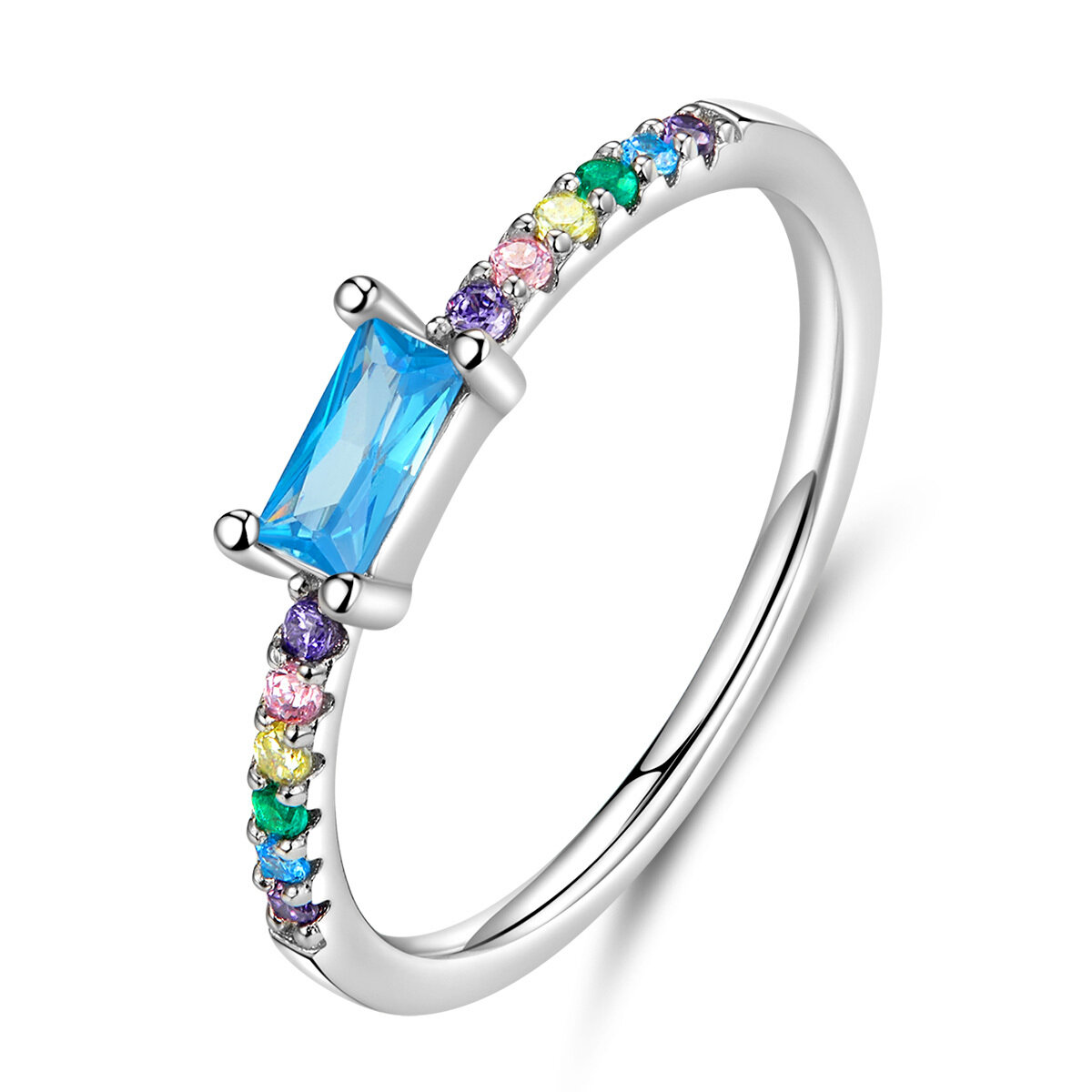 GemKing Meet the Rainbow S925 Sterling Silver ring