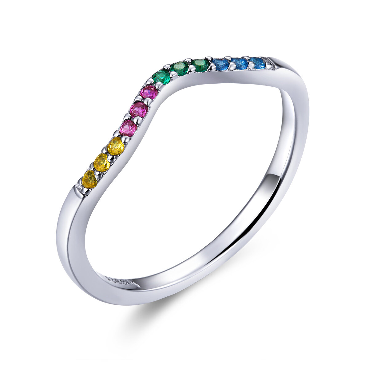 GemKing Rainbow ring S925 Sterling Silver ring