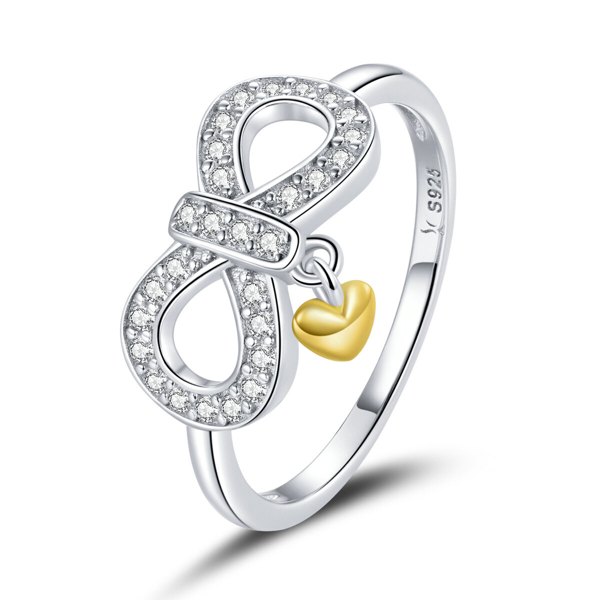 GemKing Infinity symbol S925 Sterling Silver ring