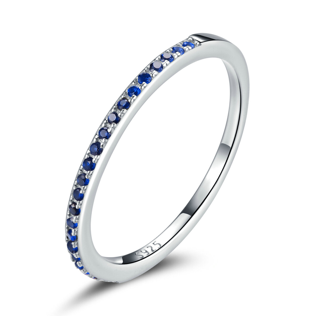 GemKing Halo Ring-Blue Ocean S925 Sterling Silver rings