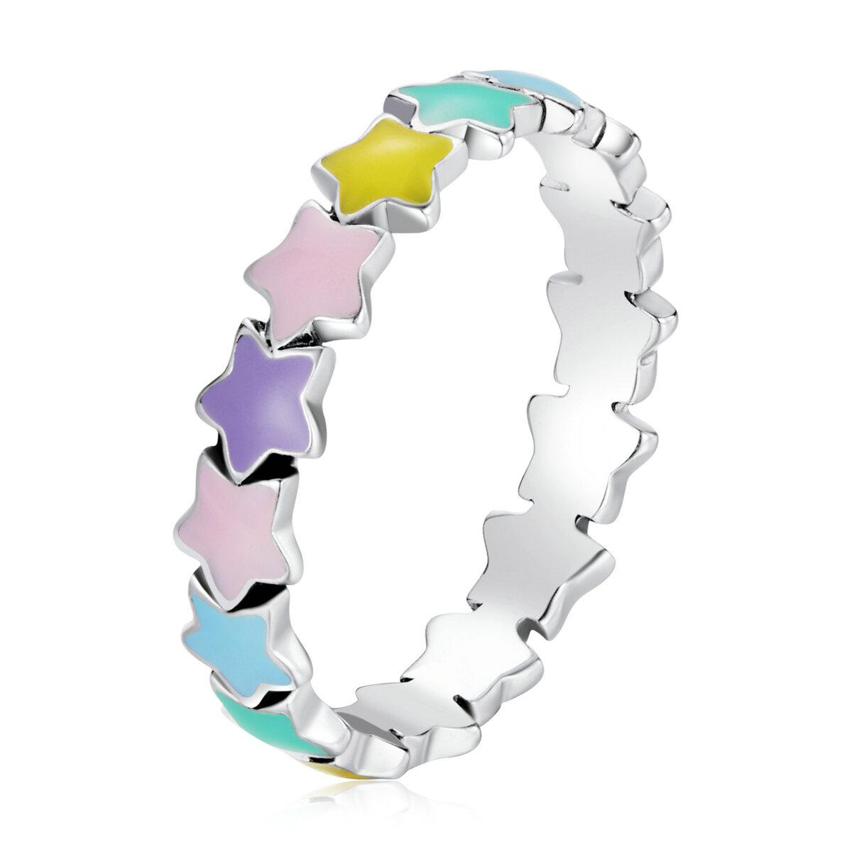 GemKing Colorful stars S925 Sterling Silver rings