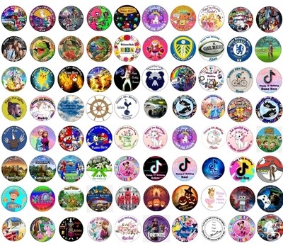 7.5 inch Round Cake Toppers (various sizes available)