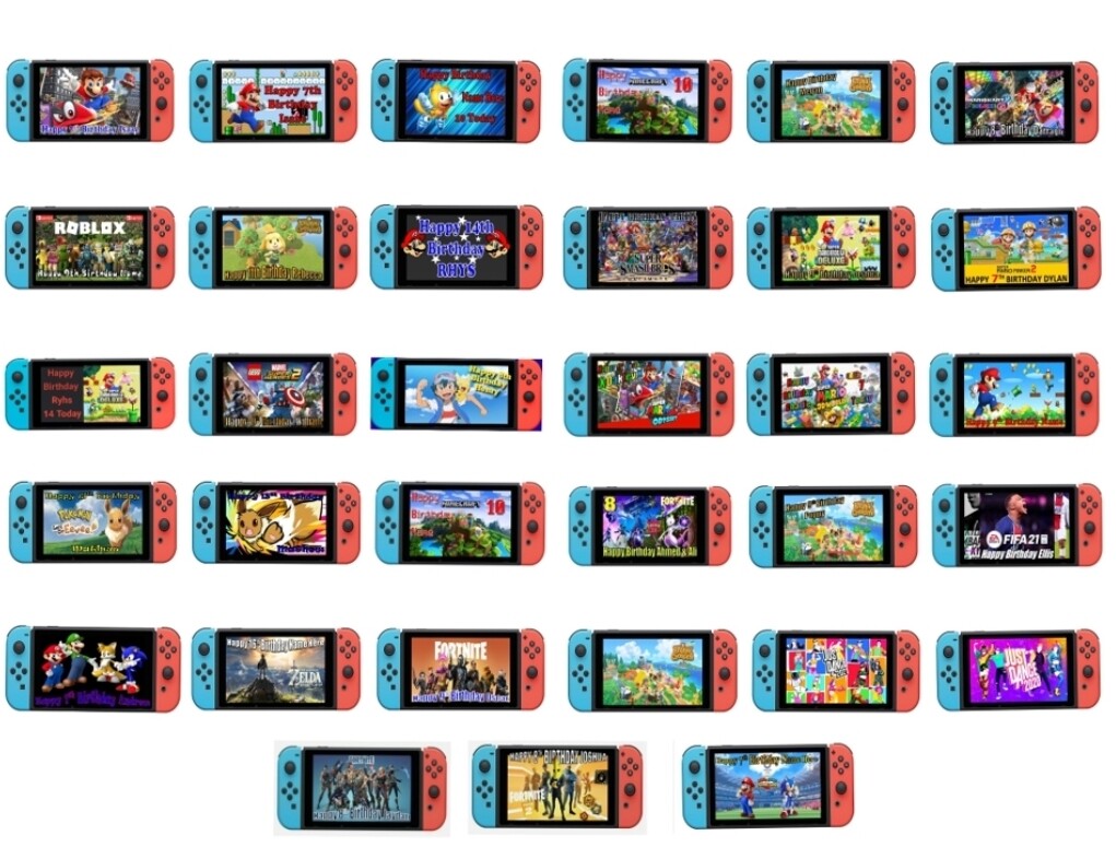 Nintendo Switch Cake Toppers (various sizes available)