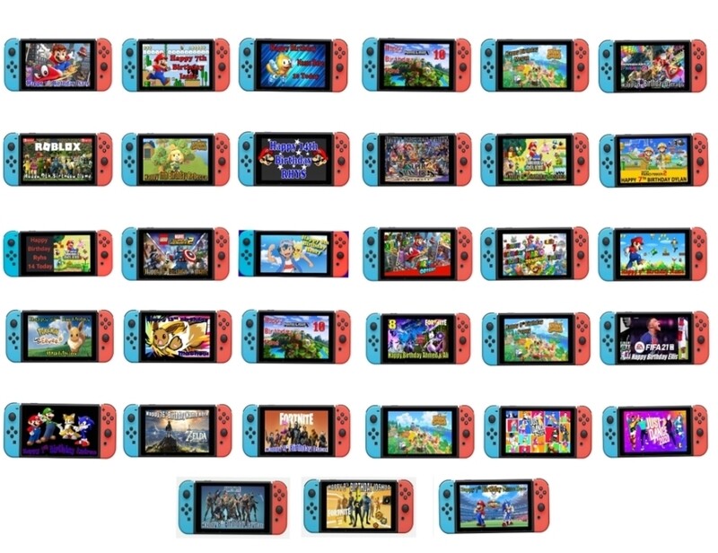 Nintendo Switch Cake Toppers (various sizes available)