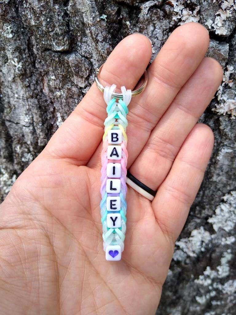 Custom Loom Name Keychains (2 Pack)