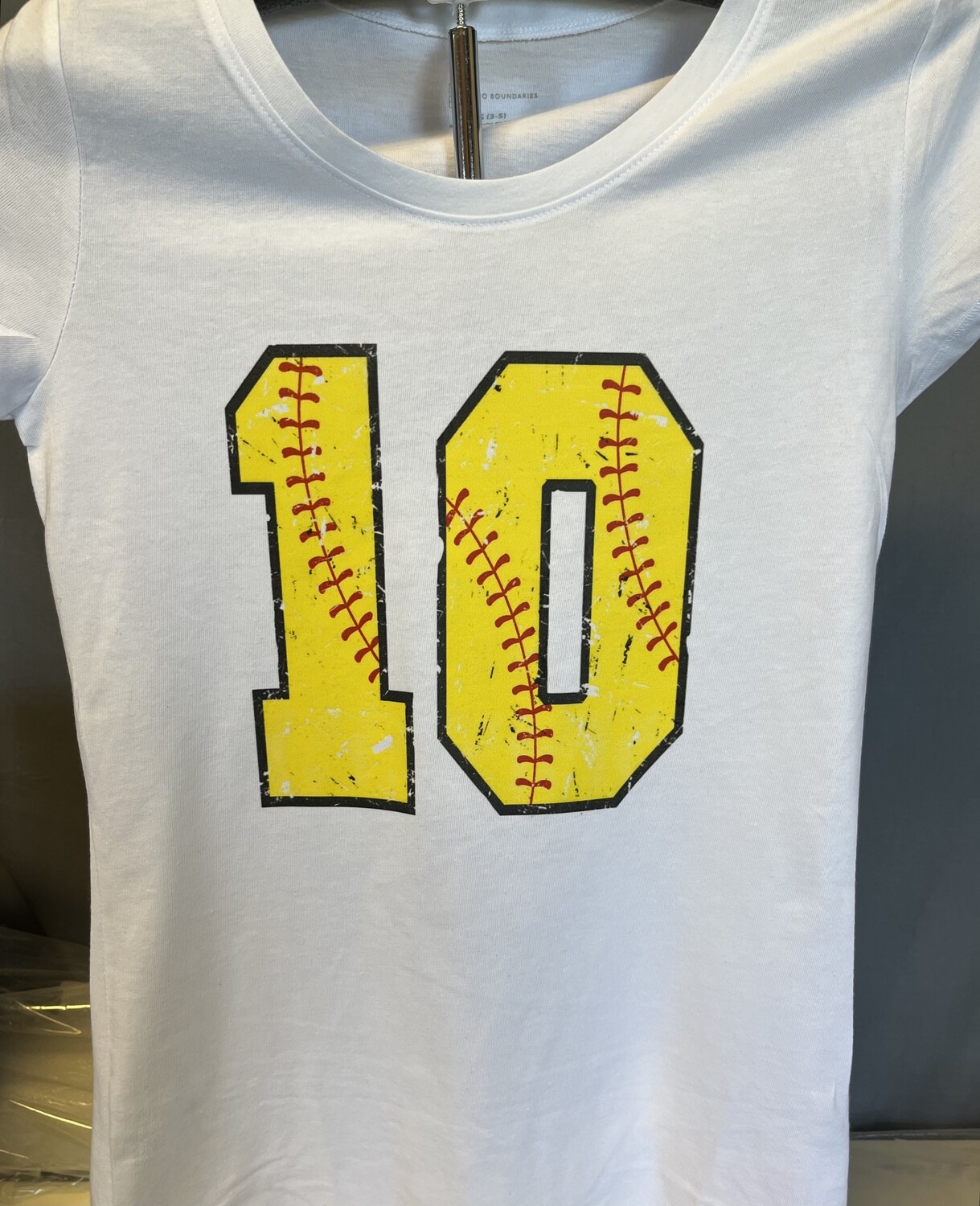 Softball Distressed Number