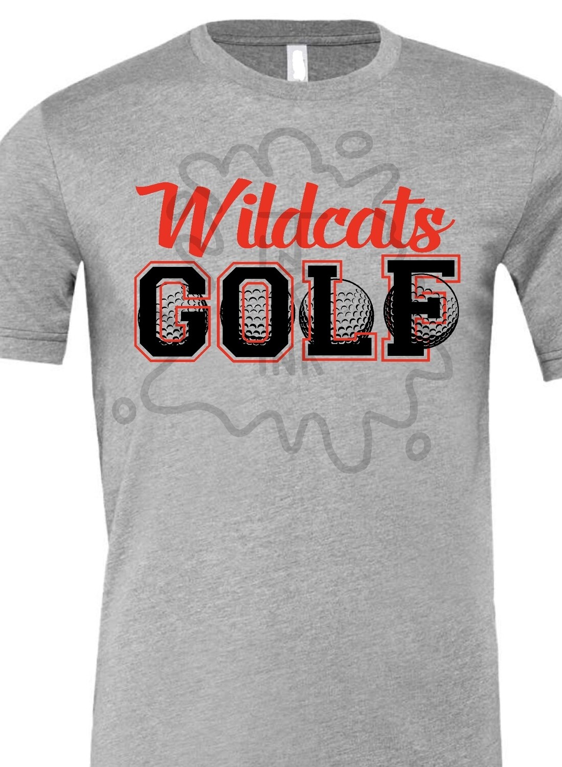 Wildcats Golf Balls Behind Shirt