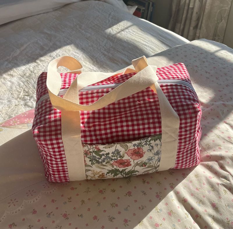 gingham mini duffle